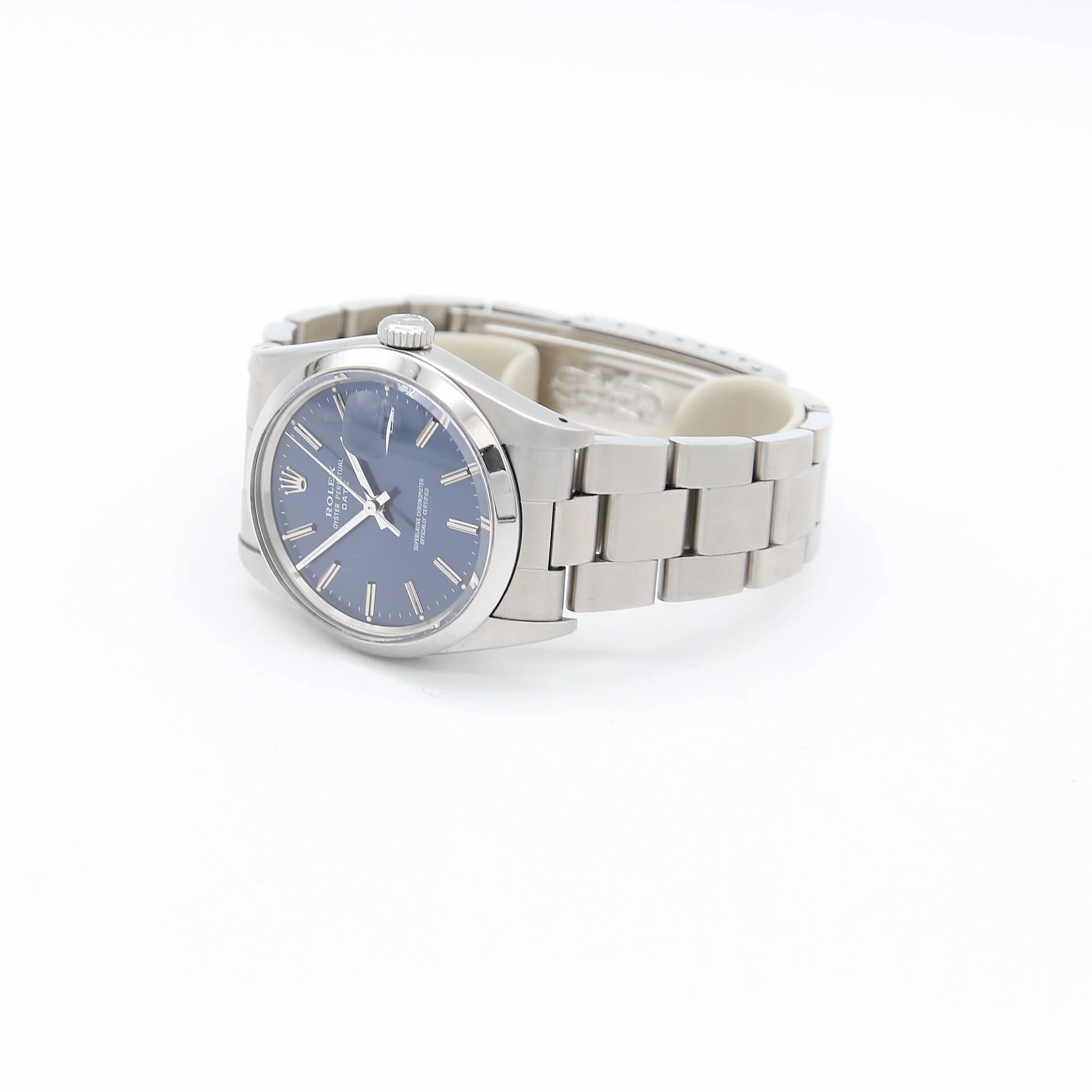 Rolex Date ref. 15000 Blue Dial Oyster Bracelet - Image 2