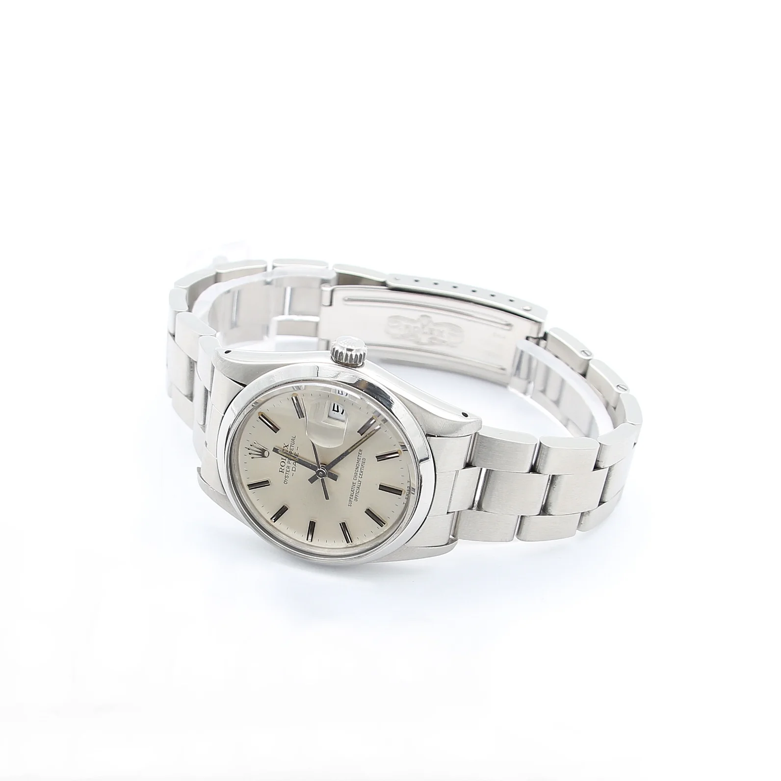 Rolex Date ref. 15000 Silver Dial Oyster Bracelet - Image 4