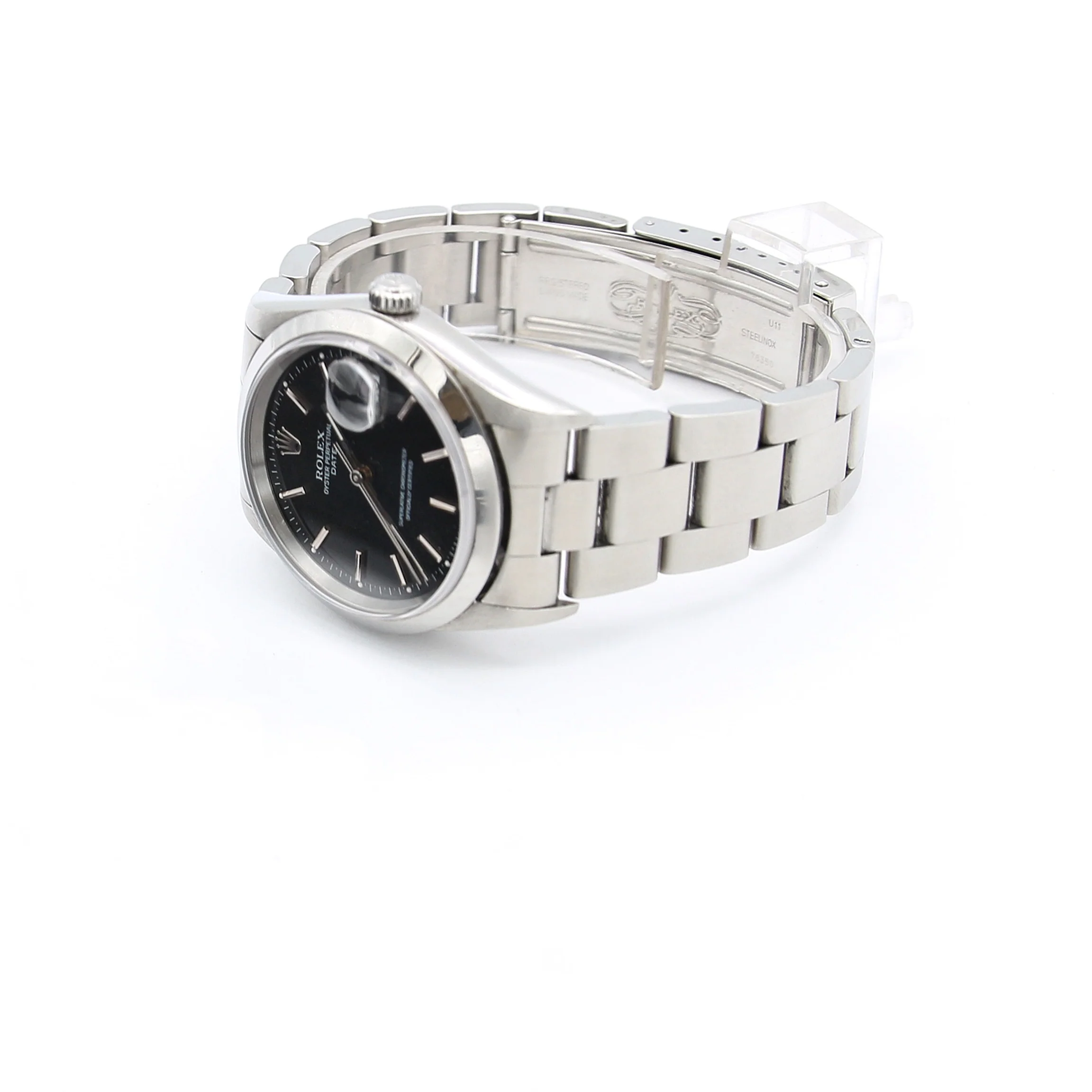 Rolex Date ref. 15200 Black Dial Oyster Bracelet - Image 4