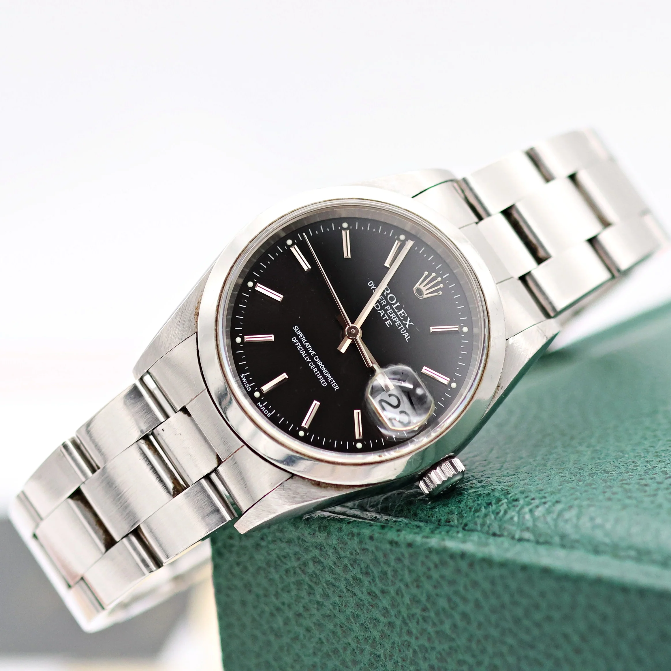 Rolex Date ref. 15200 Black Dial Oyster Bracelet - Full Set - Image 14