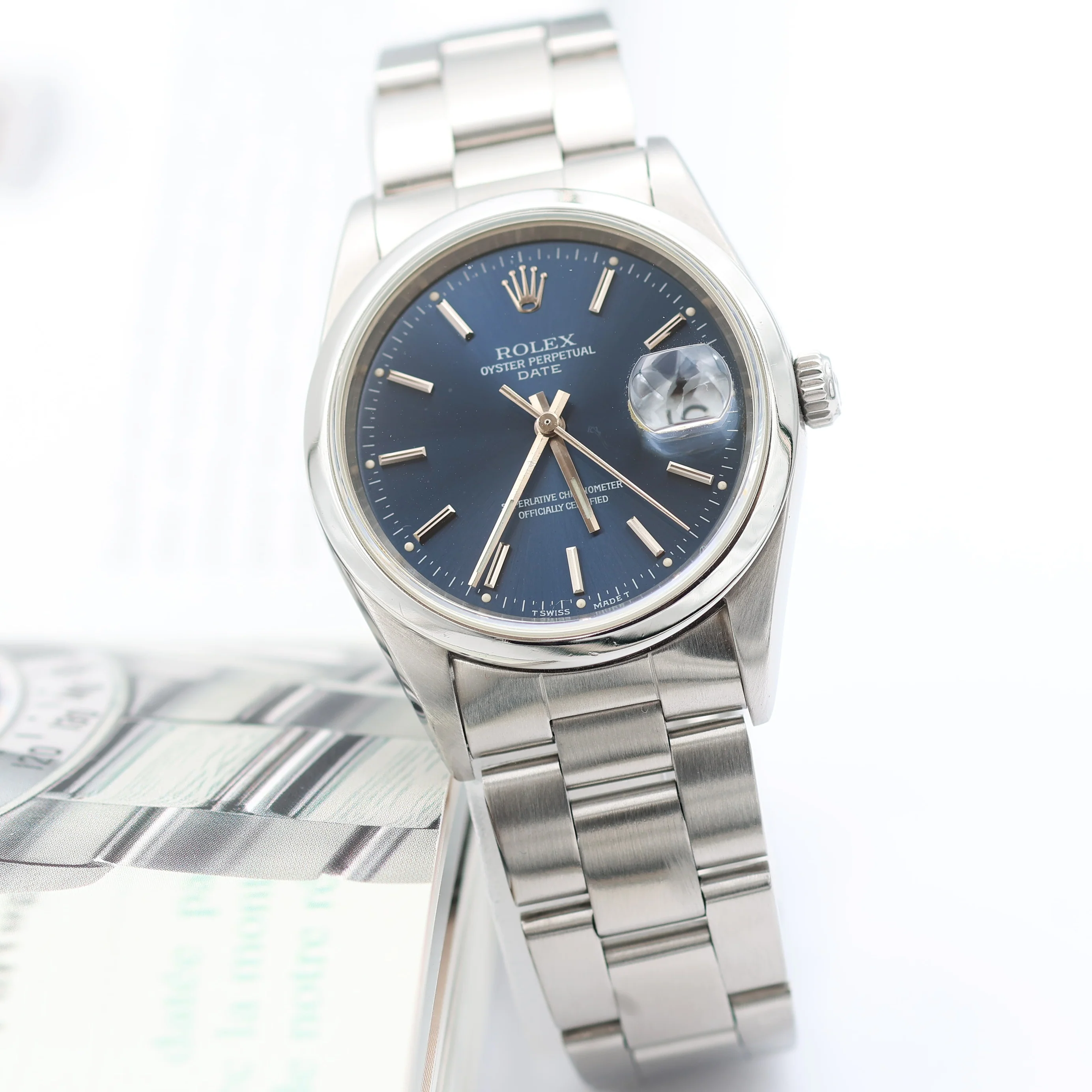 Rolex Date ref. 15200 Blue Dial Oyster Bracelet