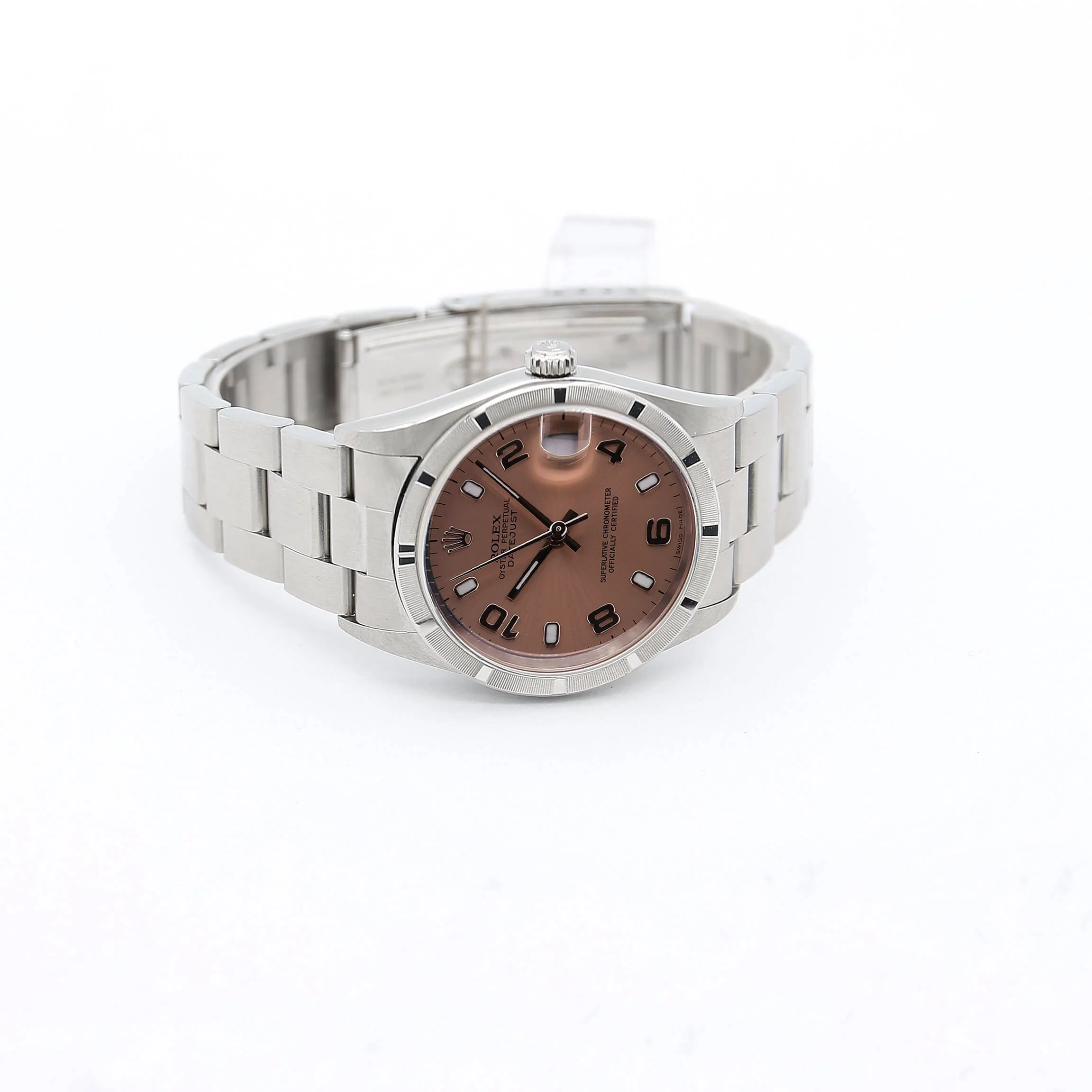 Rolex Date ref. 15210 - Salmon Arabic Dial - Full Set - Image 4