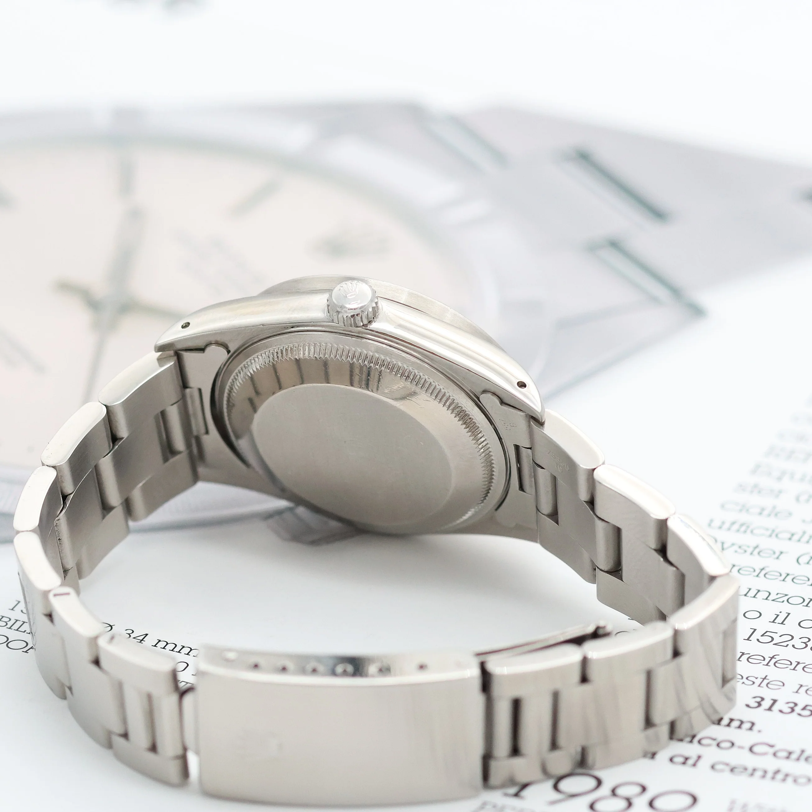 Rolex Date ref. 15210 White Arabic Dial Oyster Bracelet - Full Set - Image 12