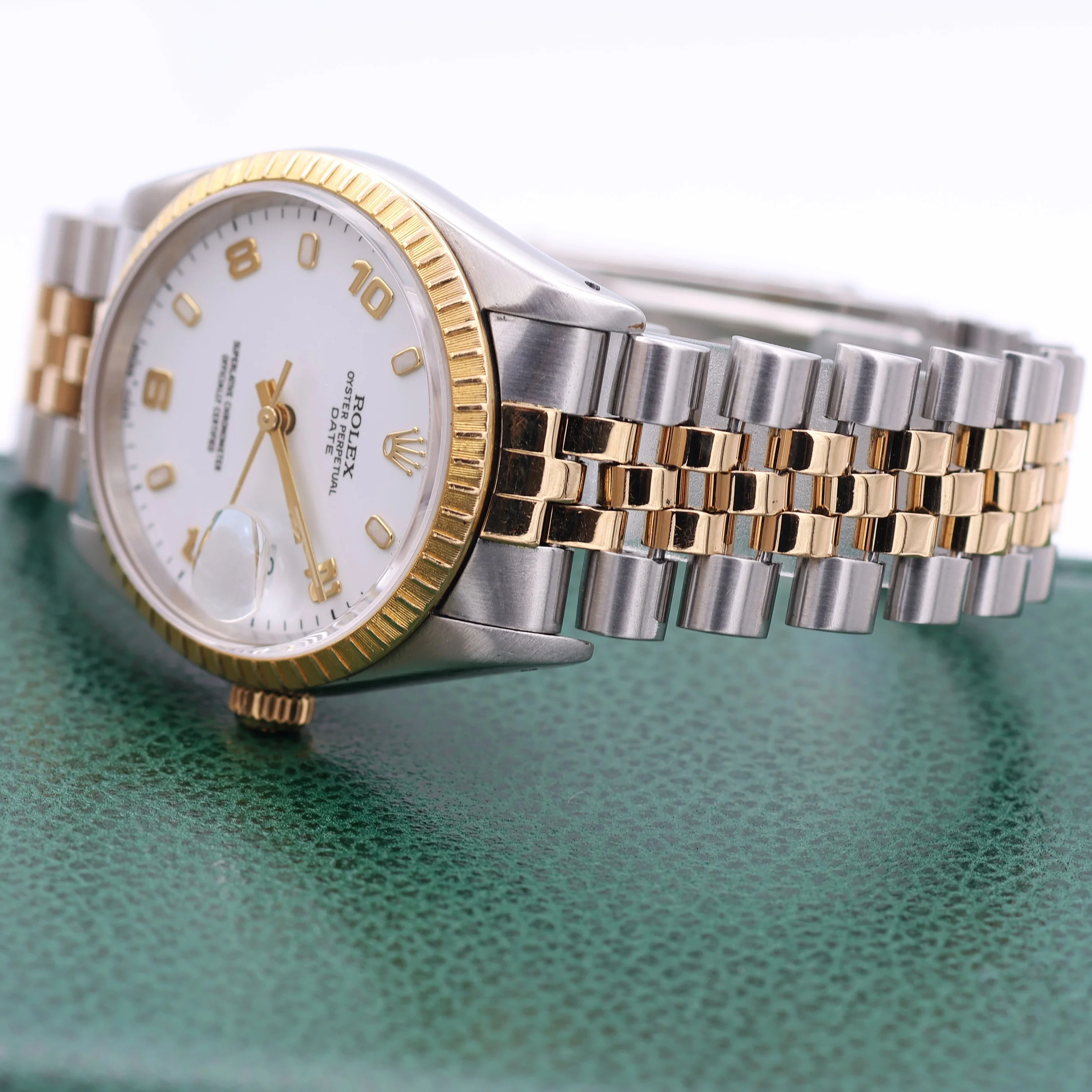 Rolex Oyster Perpetual Date ref. 15223 White Arabic Dial - Jubilee Bracelet - Image 11
