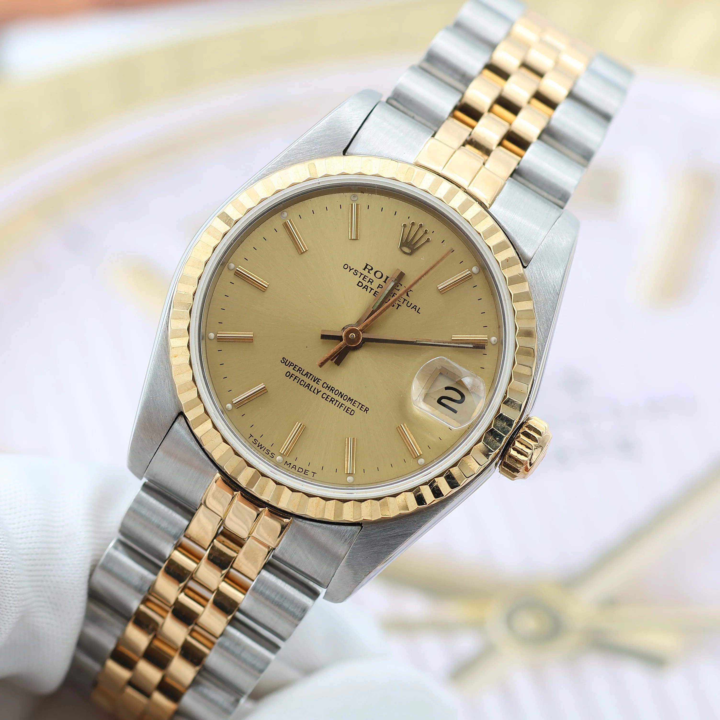 Rolex Datejust 31 Mid-Size ref. 68273 - Champagne Dial - Full Set - Image 4
