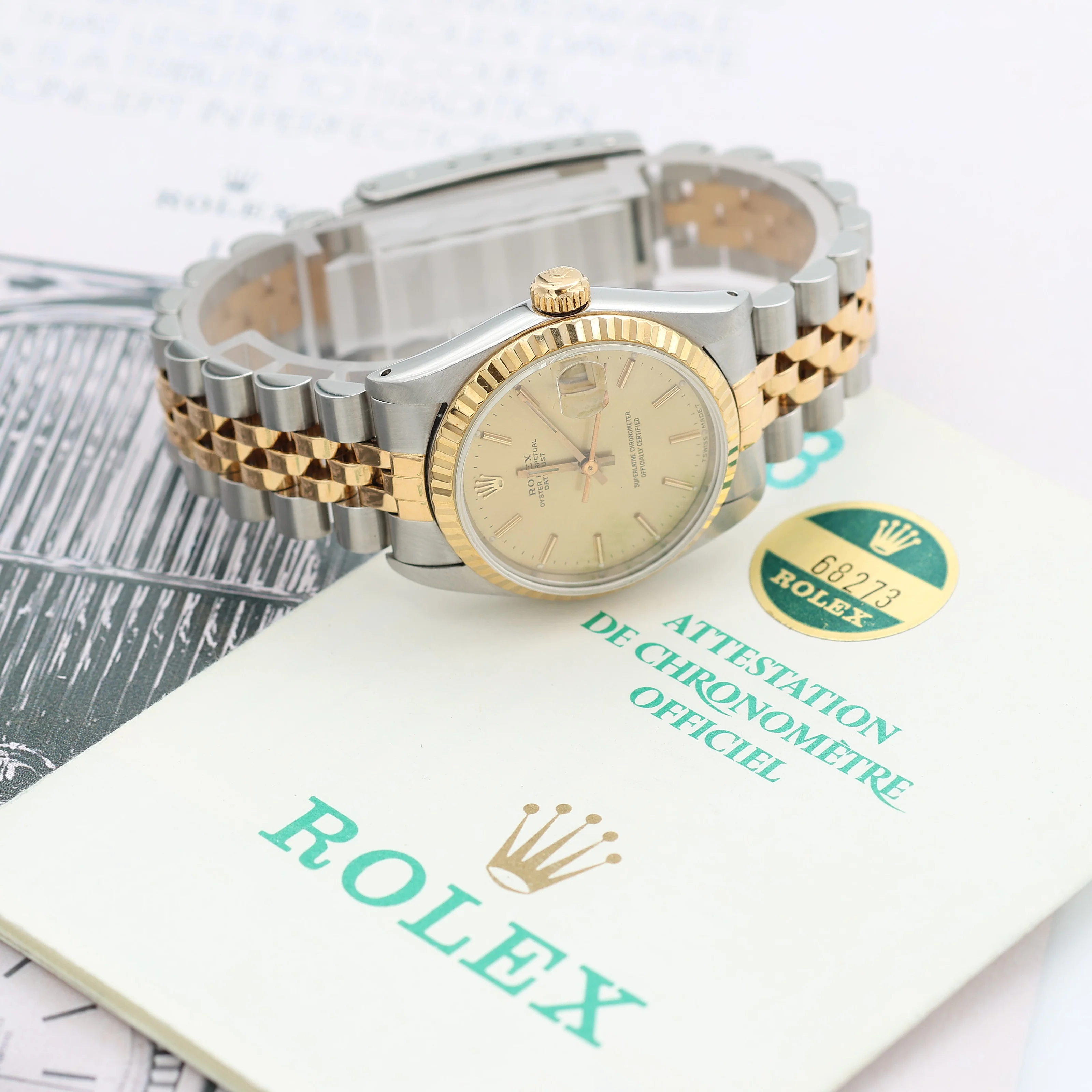 Rolex Datejust 31 Mid-Size ref. 68273 - Champagne Dial - Full Set - Image 7