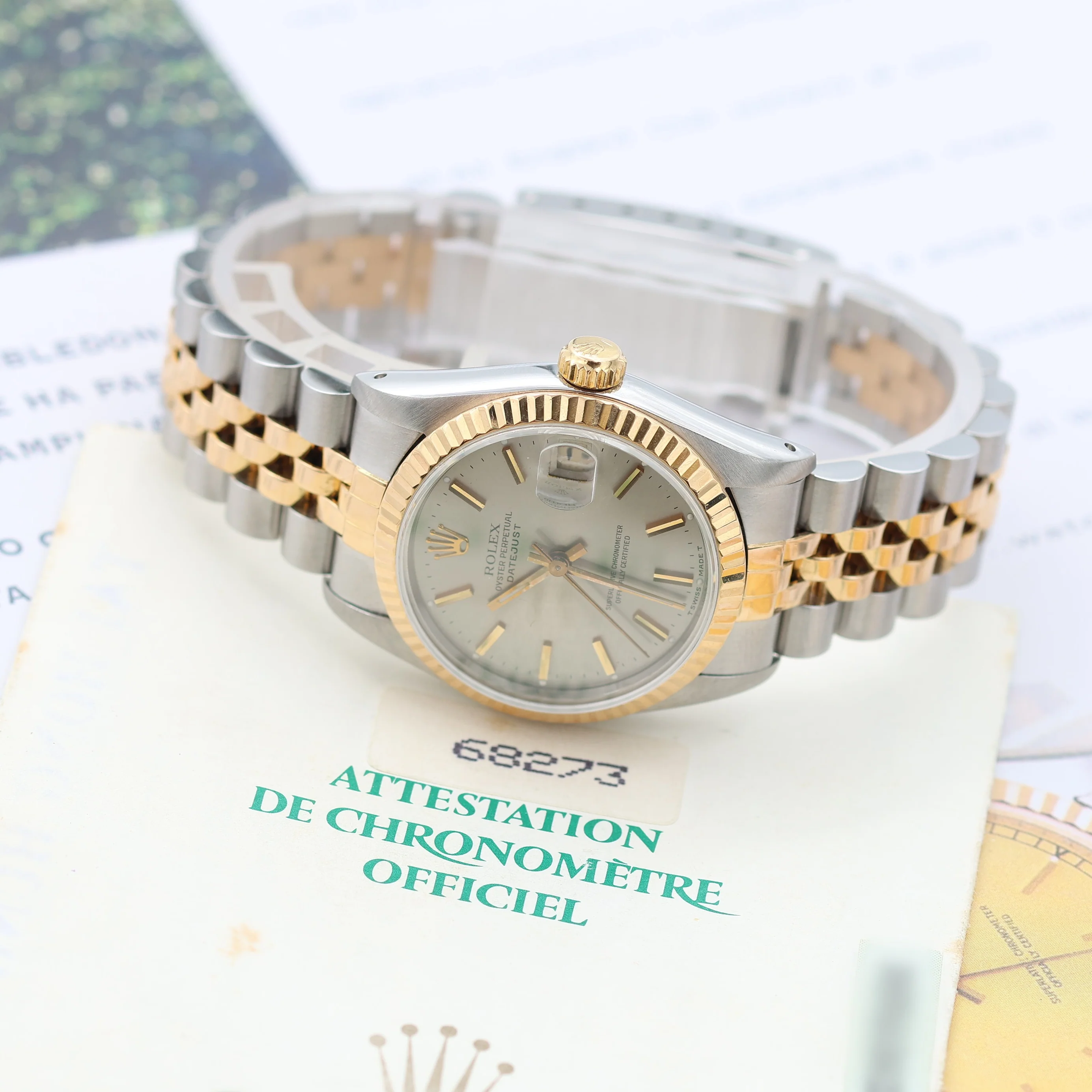 Rolex Datejust 31 Mid-Size ref. 68273 - Grey Millennary Dial - Full Set - Image 9