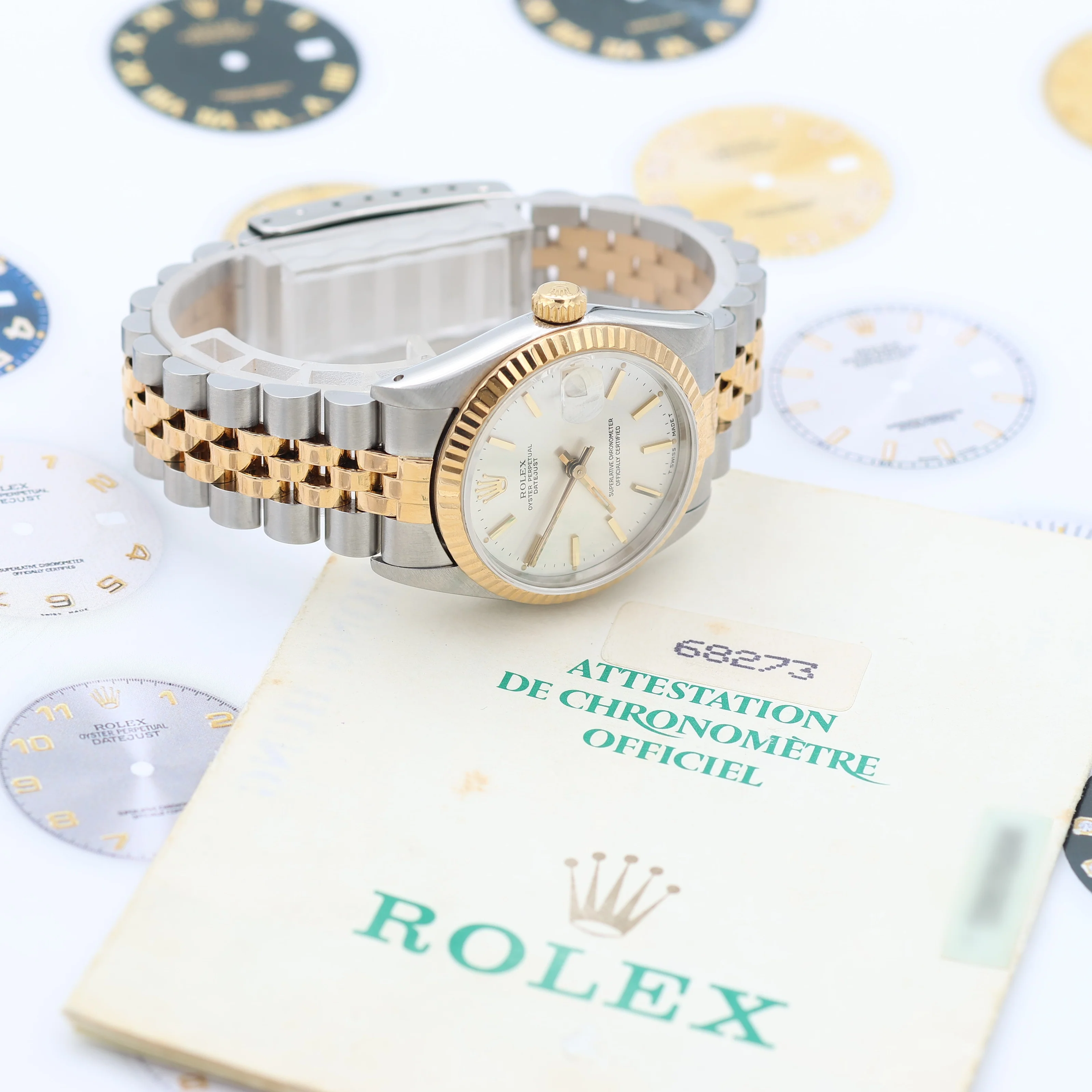 Rolex Datejust 31 Mid-Size ref. 68273 - Silver Dial w/Golden indexes - Full set - Image 7