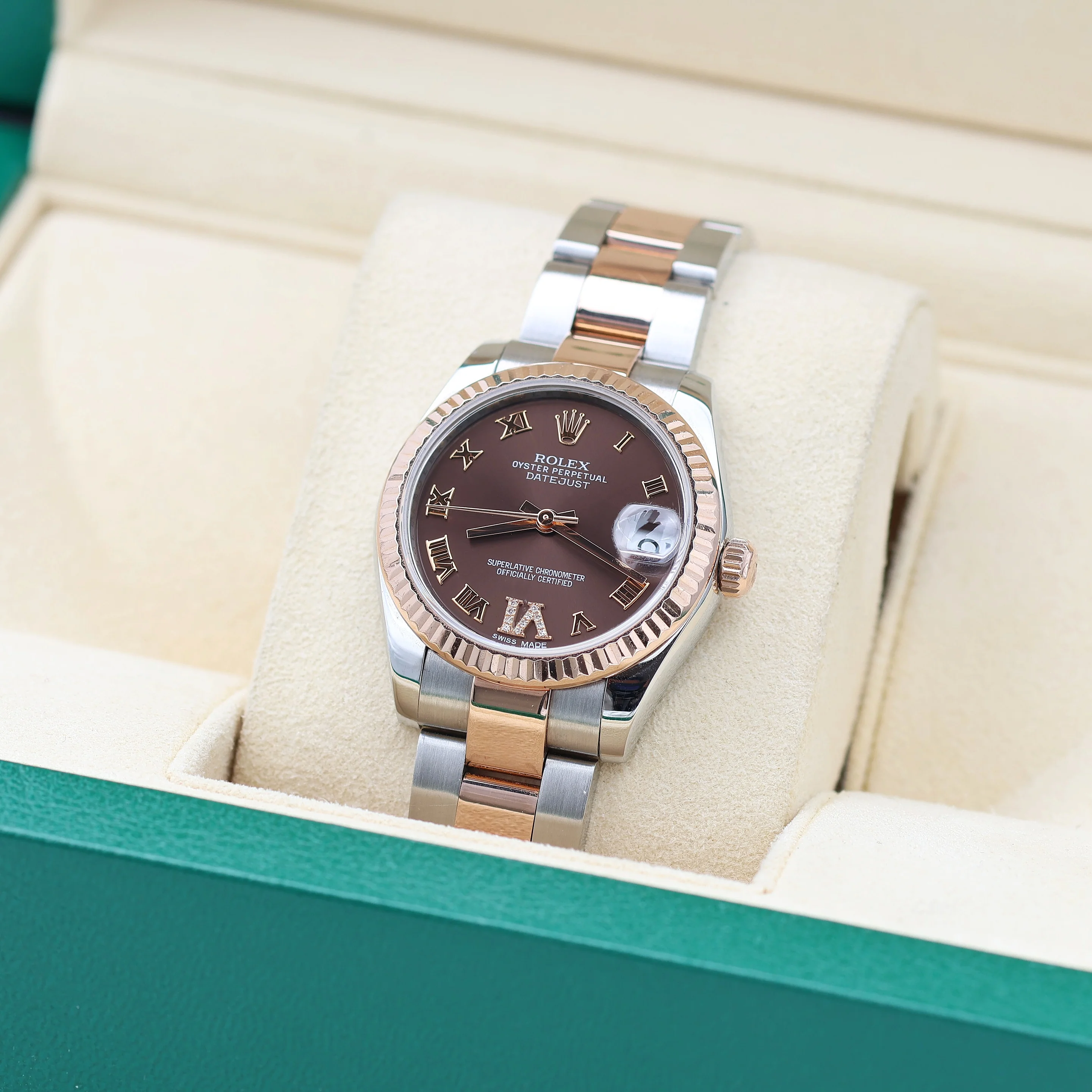 Rolex Datejust 31 ref. 278271 - Chocolate Diamond Roman Dial - Oyster Bracelet Full Set