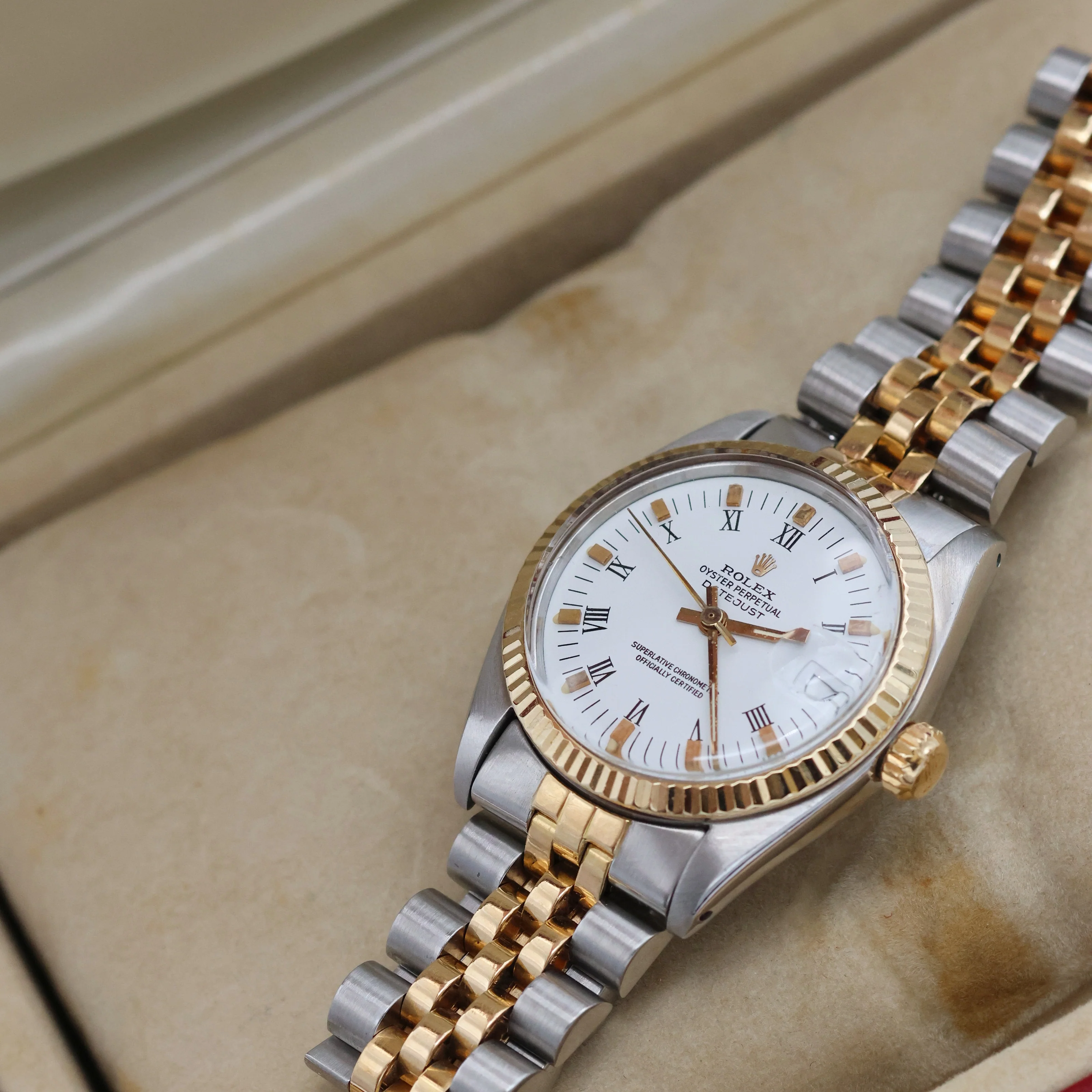 Rolex Datejust 31 ref. 6827 White Roman Dial - Jubilee bracelet - Image 13