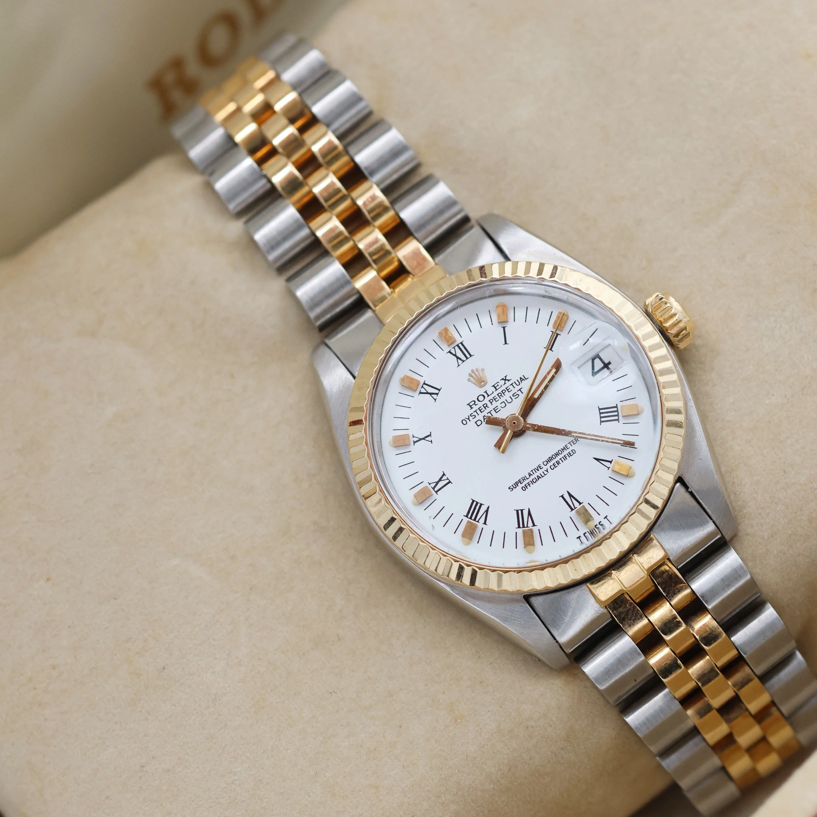 Rolex Datejust 31 ref. 6827 White Roman Dial - Jubilee bracelet - Image 9