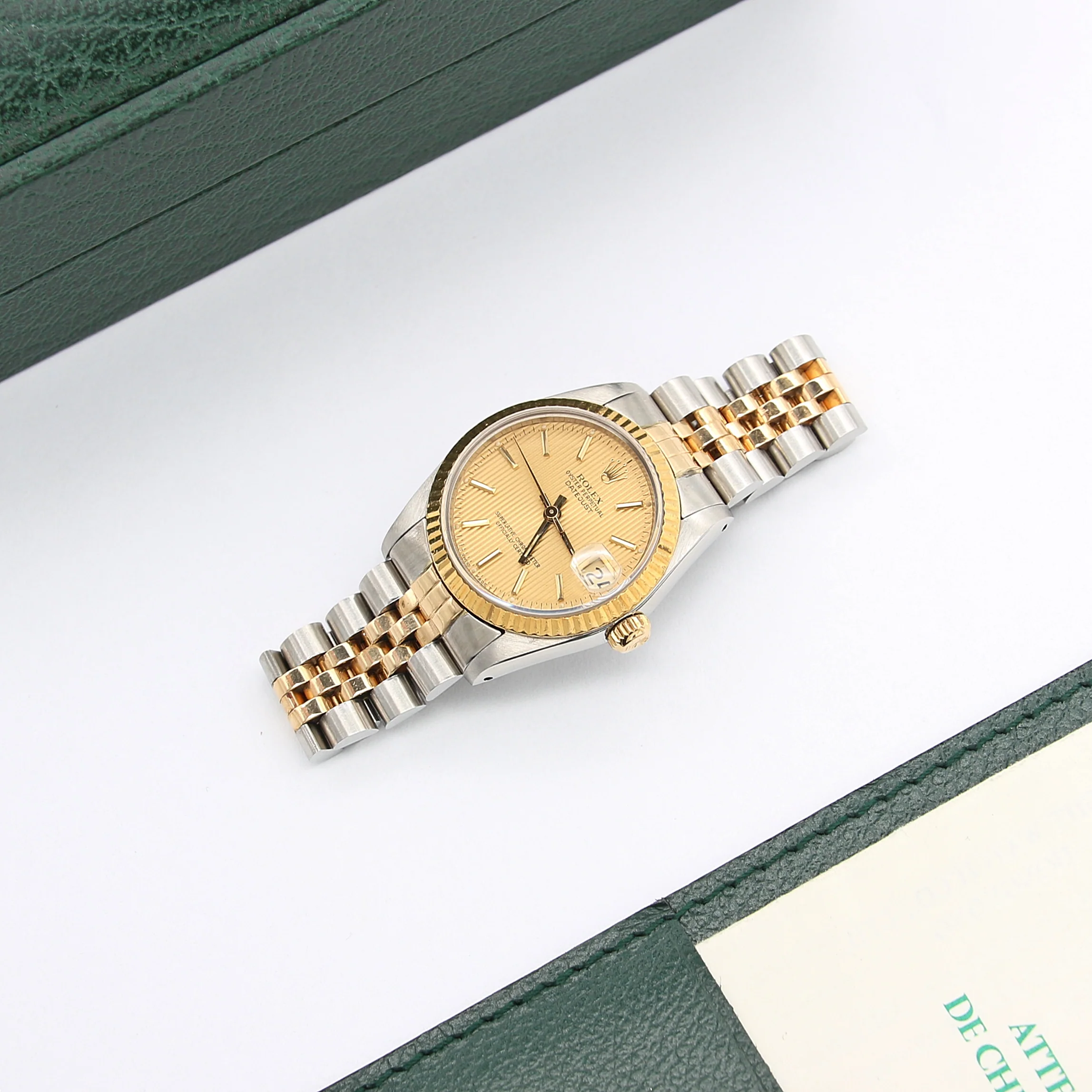Rolex Datejust 31 ref. 68273 - Tapestry Champagne Dial - Jubilee bracelet - Full Set - Image 3