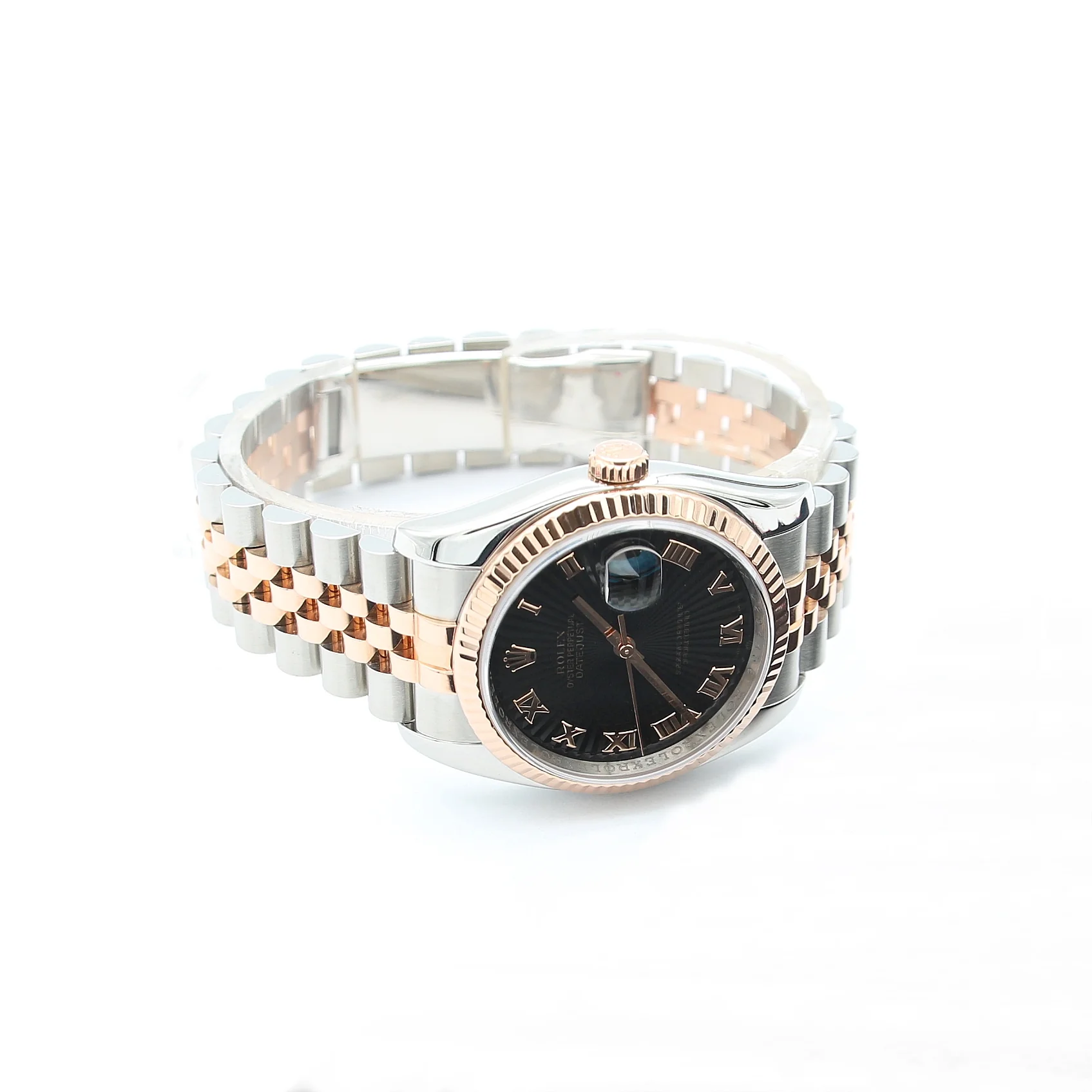 Rolex Datejust 36 ref. 116231 Black Roman Dial - Steel/Rose Gold Jubilee - Full Set - Image 9