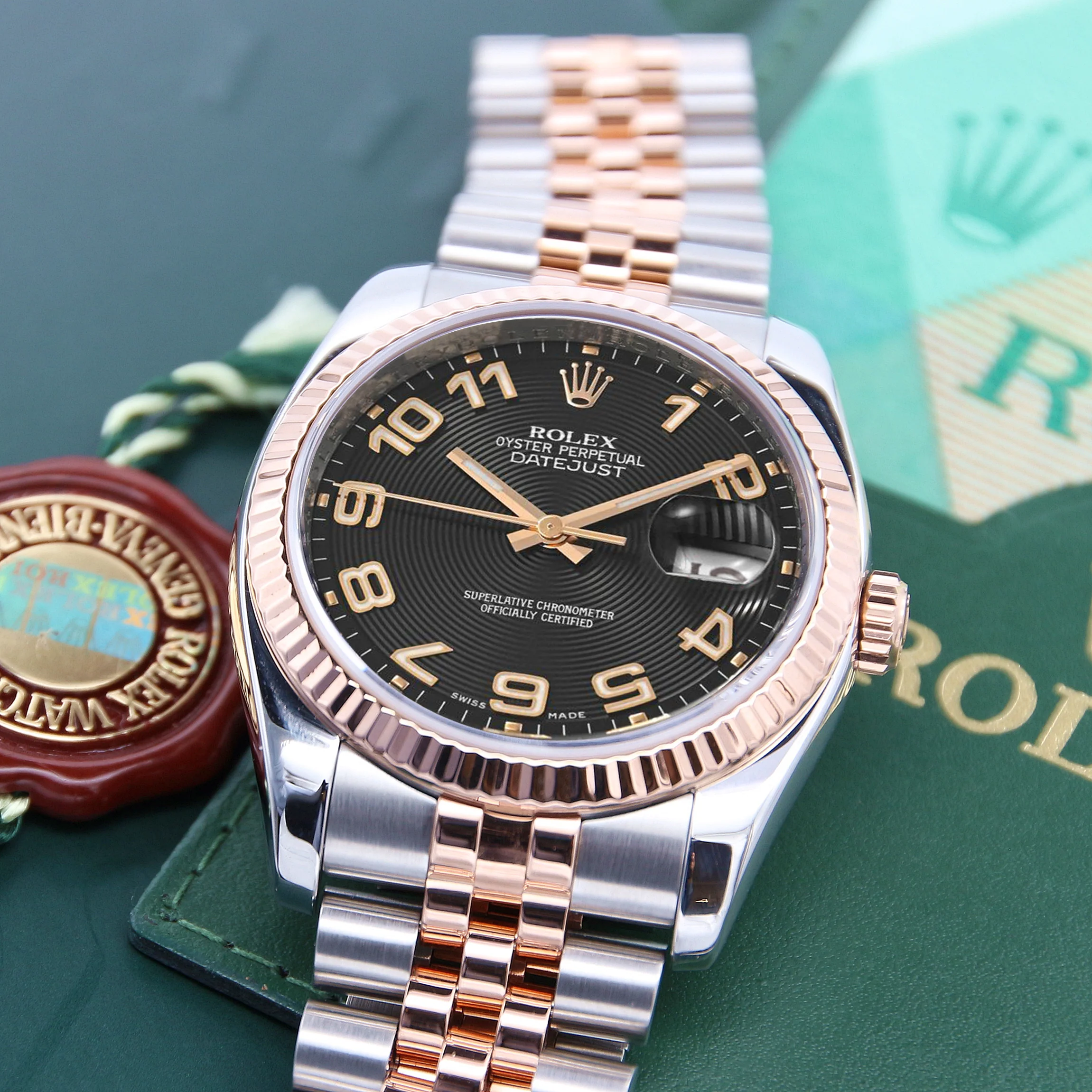 Rolex Datejust 36 ref. 116231 Concentric Black Dial - Steel/Rose Gold Jubilee - Full Set - Image 4