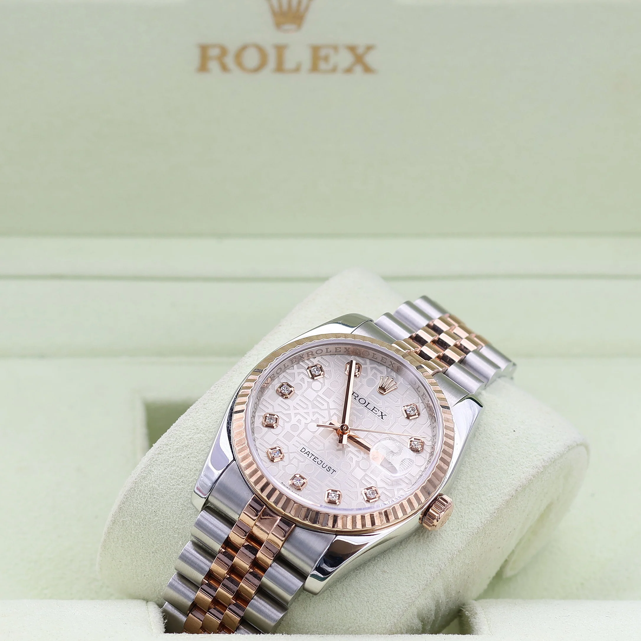 Rolex Datejust 36 ref. 116231 Millennary Diamonds Dial - Steel/Rose Gold Jubilee - Full Set - Image 6