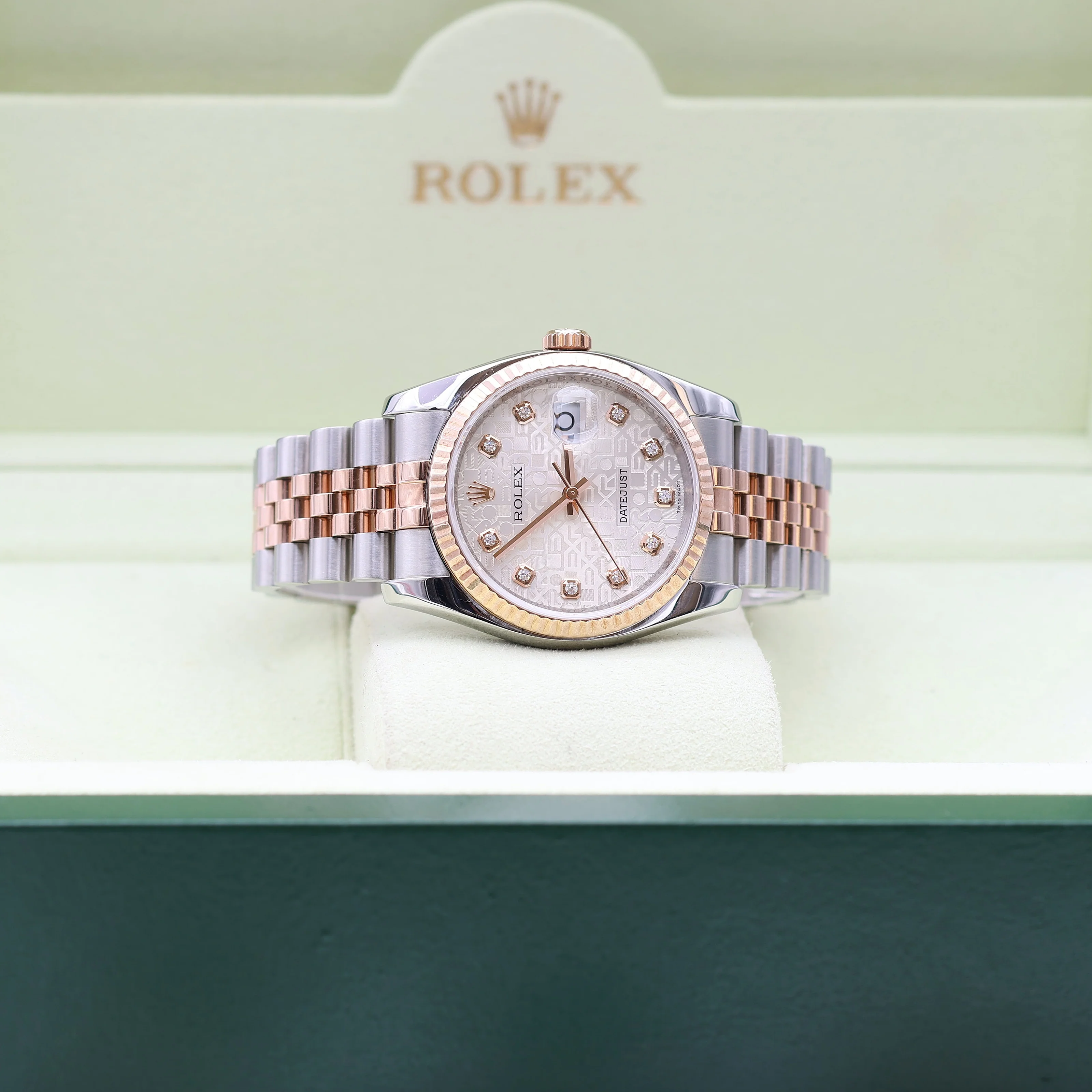 Rolex Datejust 36 ref. 116231 Millennary Diamonds Dial - Steel/Rose Gold Jubilee - Full Set - Image 7