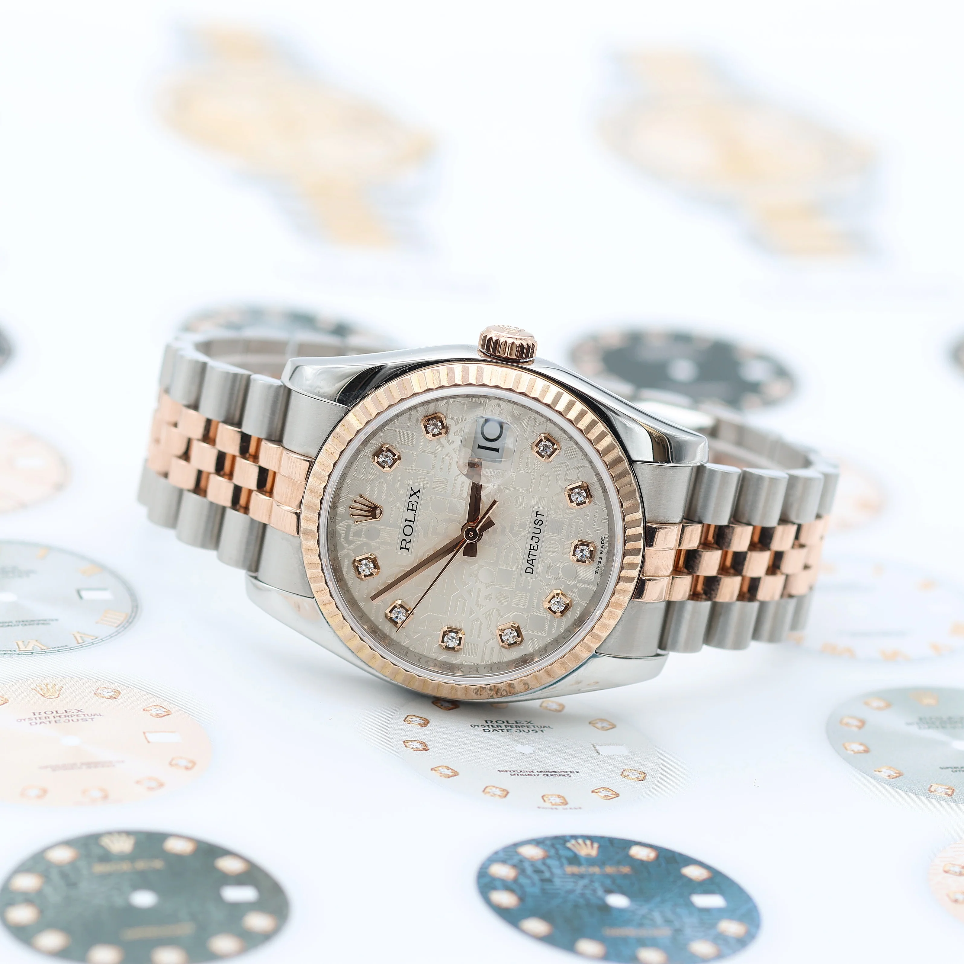 Rolex Datejust 36 ref. 116231 Millennary Diamonds Dial - Steel/Rose Gold Jubilee - Full Set - Image 8