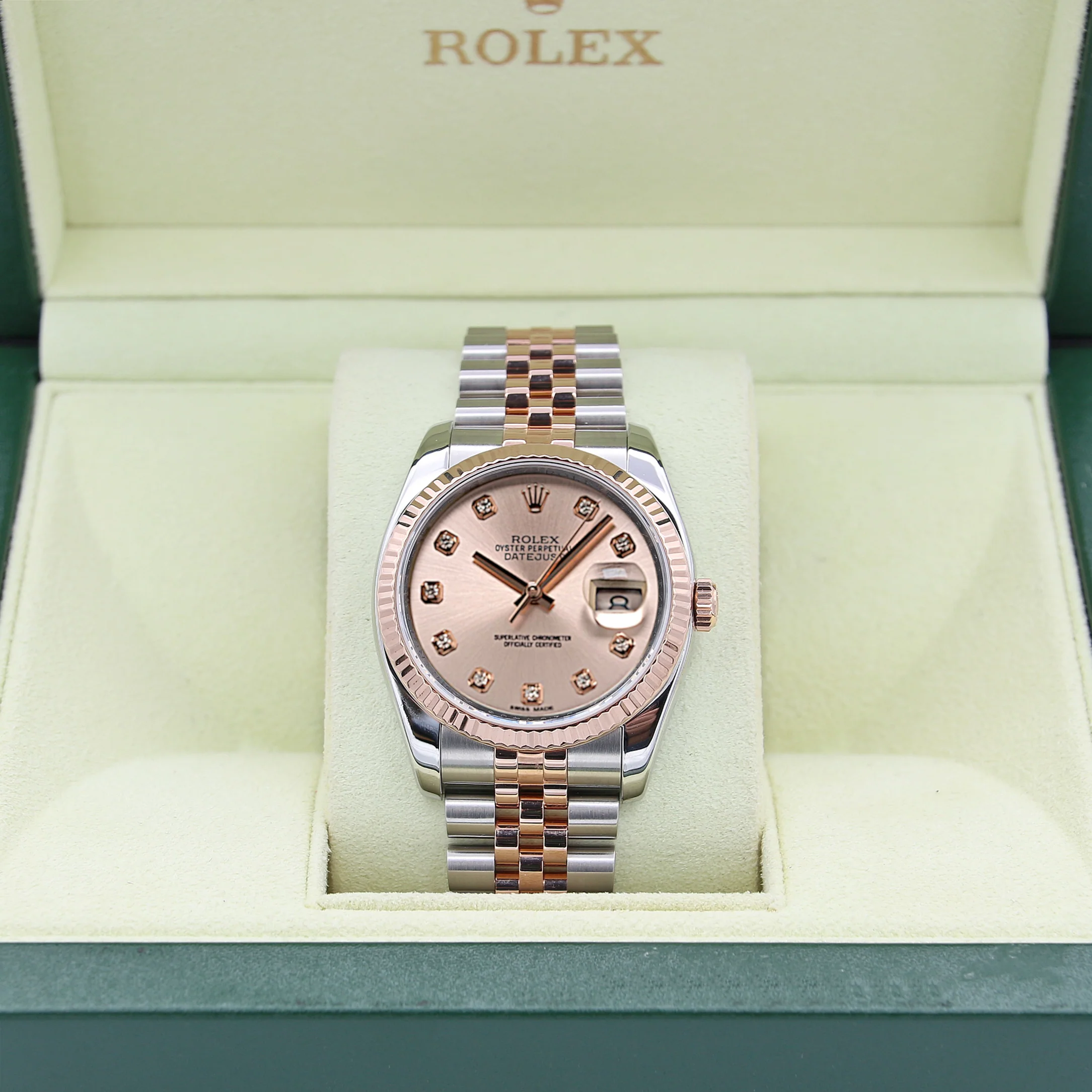 Rolex Datejust 36 ref. 116231 Sundust Diamonds Dial - Steel/Rose Gold Jubilee - Full Set - Image 3