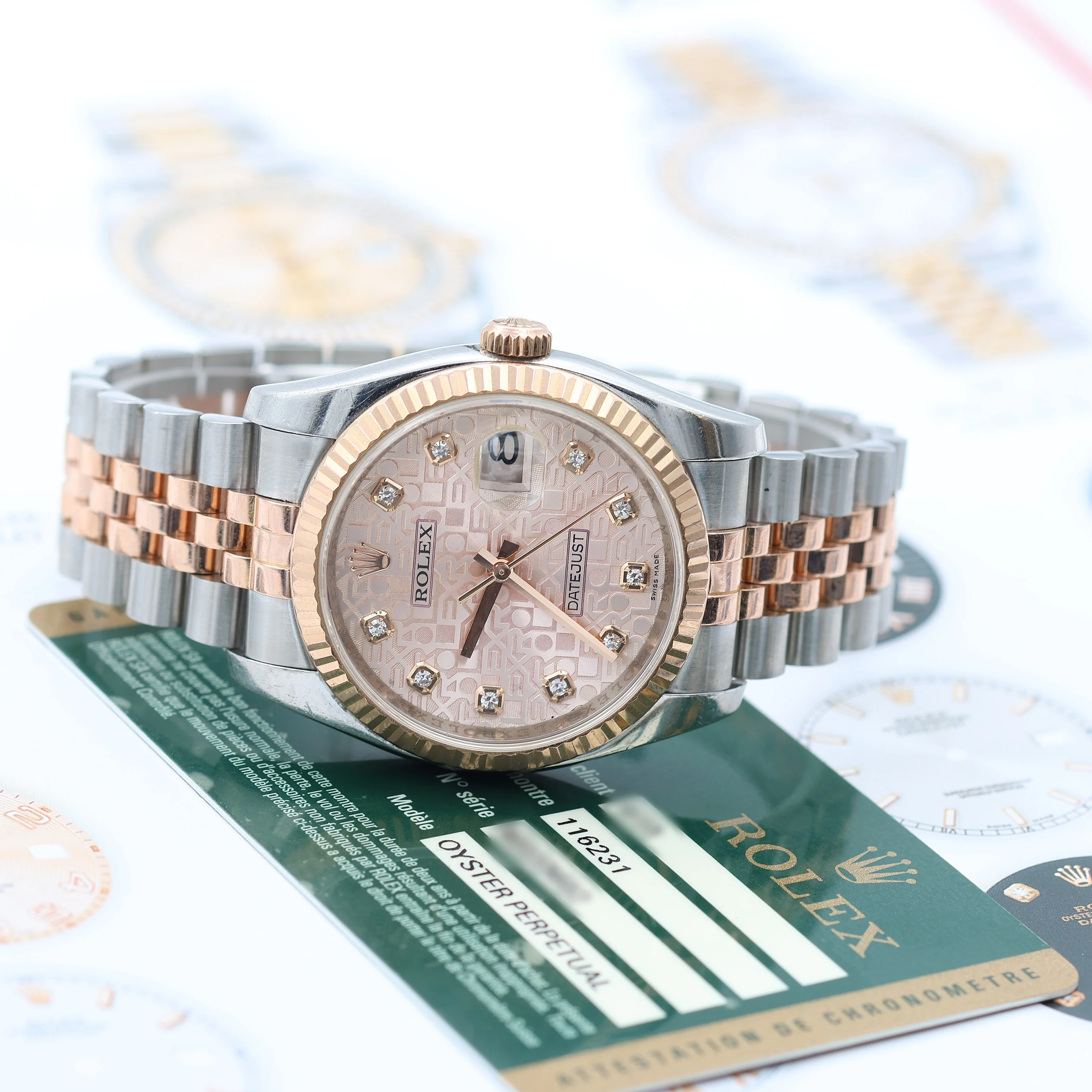 Rolex Datejust 36 ref. 116231 Sundust Millennary Diamonds Dial - Jubilee - Full Set - Image 7
