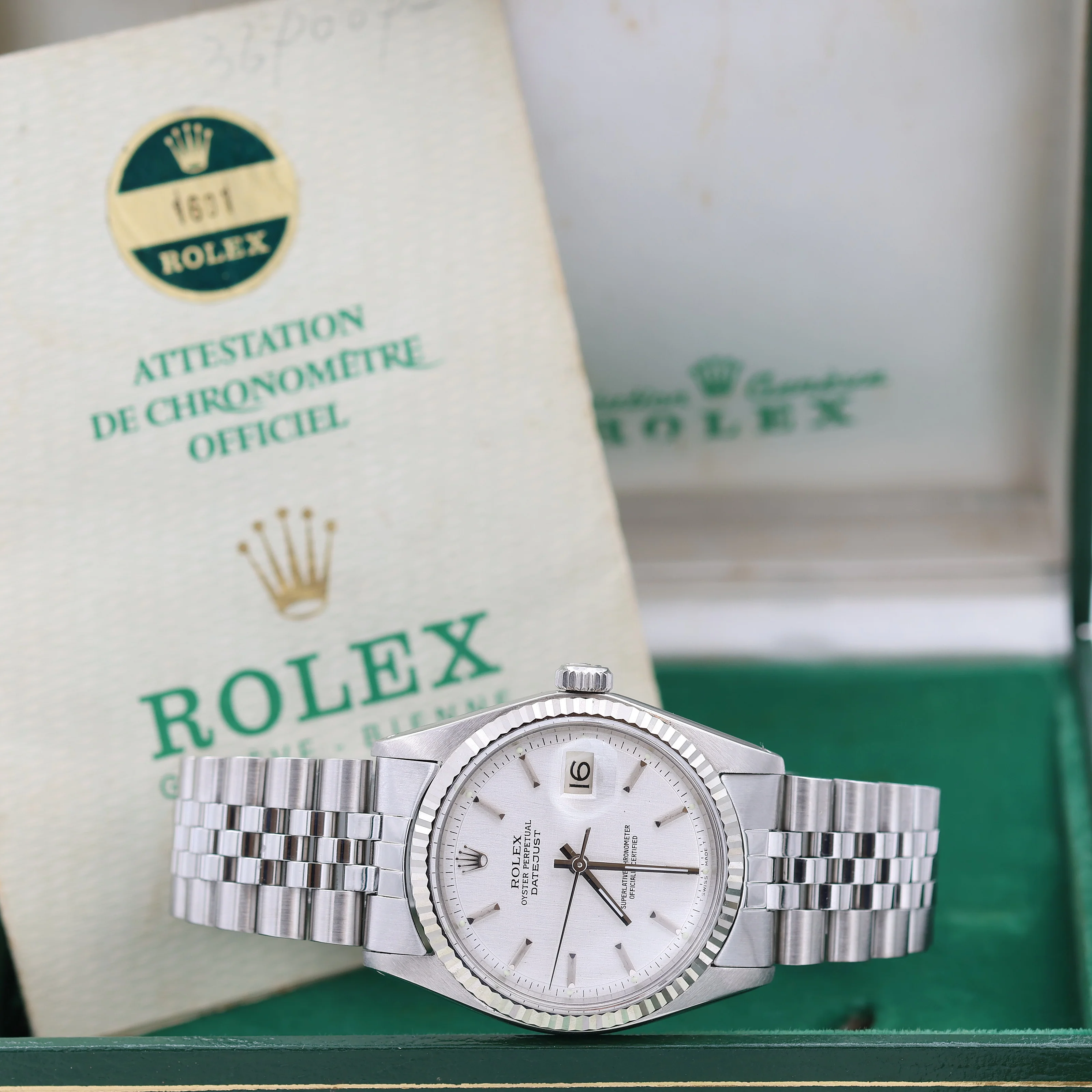 Rolex Datejust 36 ref. 1601 - Linen Dial (V II) - Full Set - Image 2