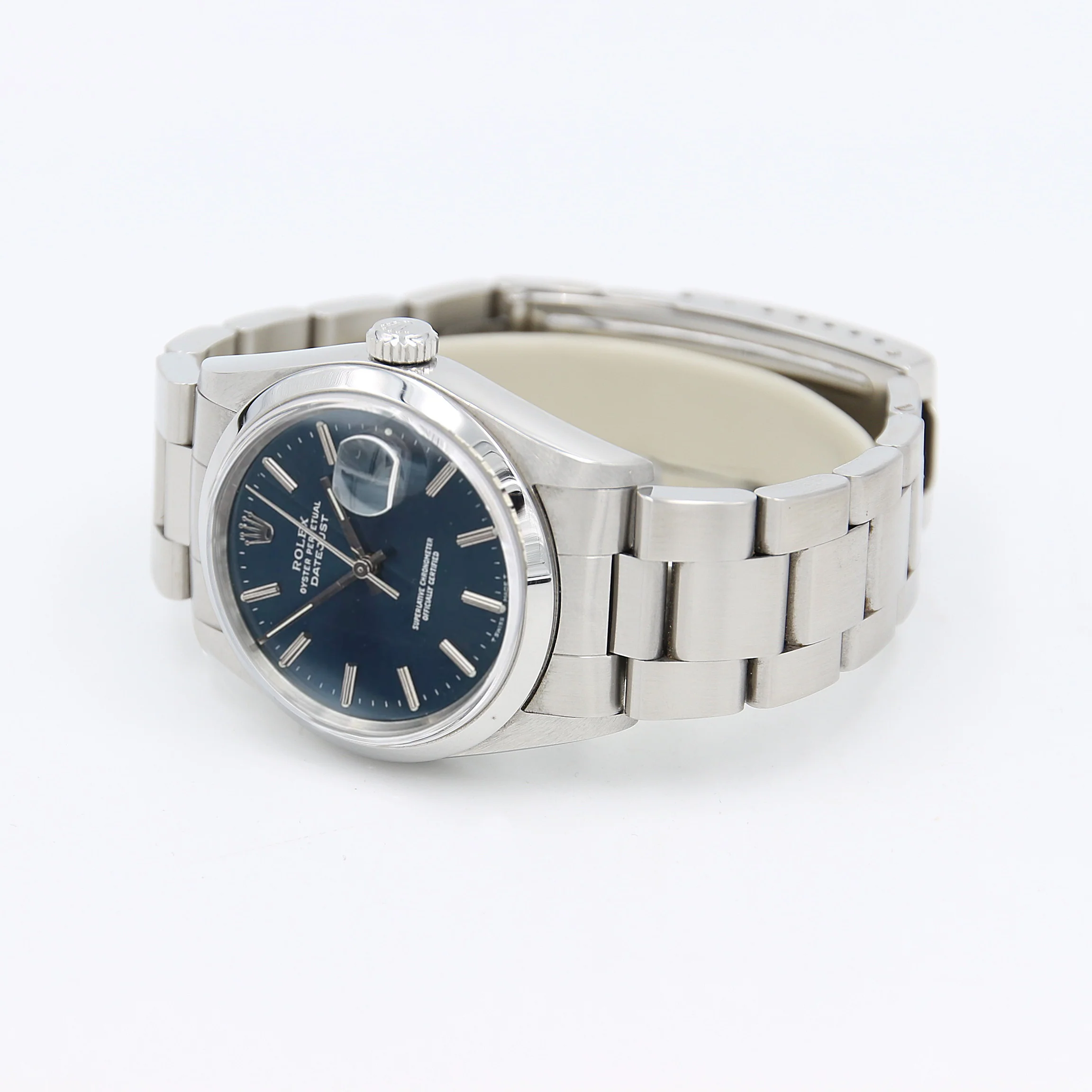 Rolex Datejust 36 ref. 16200 Blue Soleil Dial Oyster Bracelet - Image 3