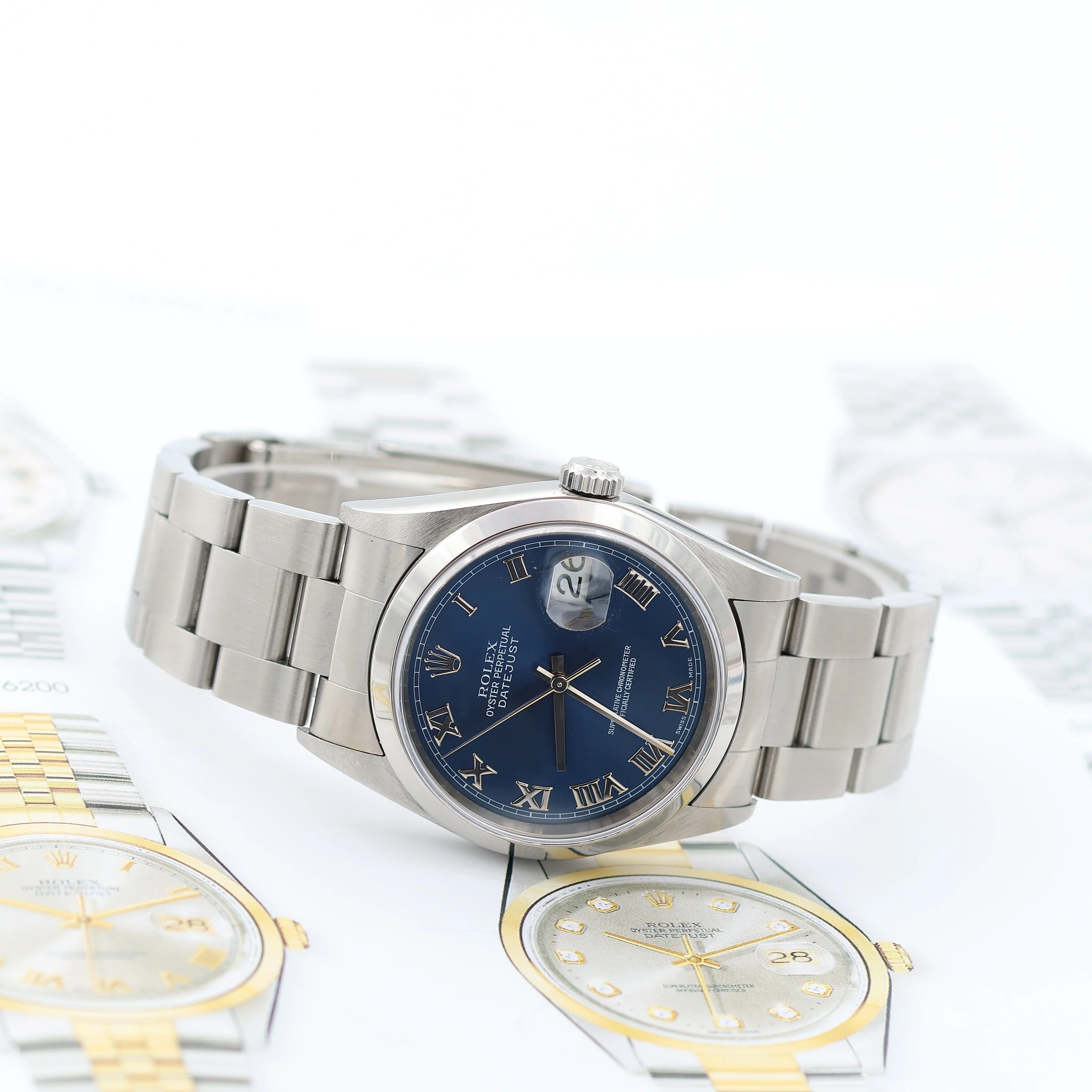 ON SALE: Rolex Datejust 36 ref. 16200 Blue Roman Dial - Oyster - Full Set - Image 15