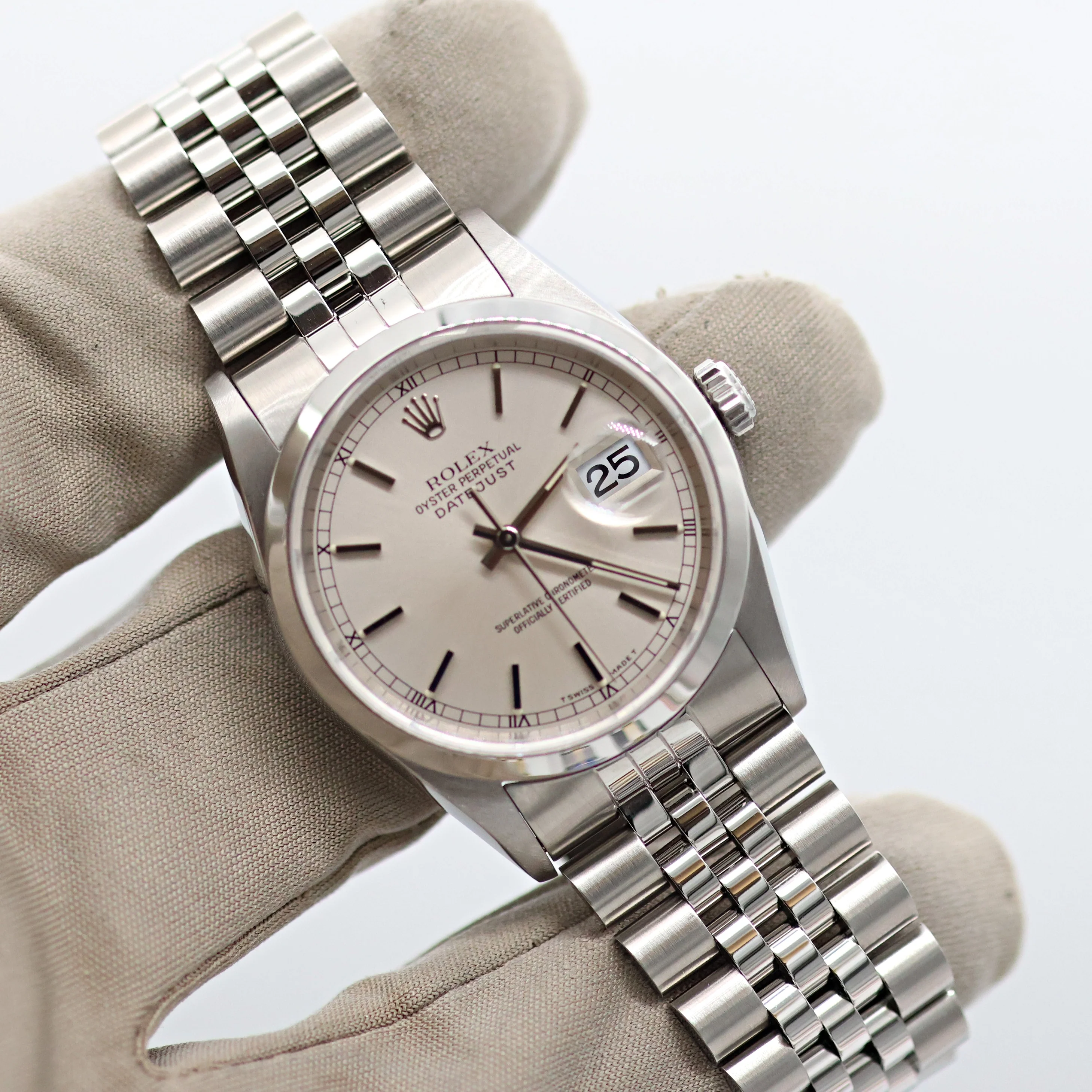 Rolex Datejust 36 ref. 16200 Silver Circle Dial - Jubilee Bracelet - Image 15