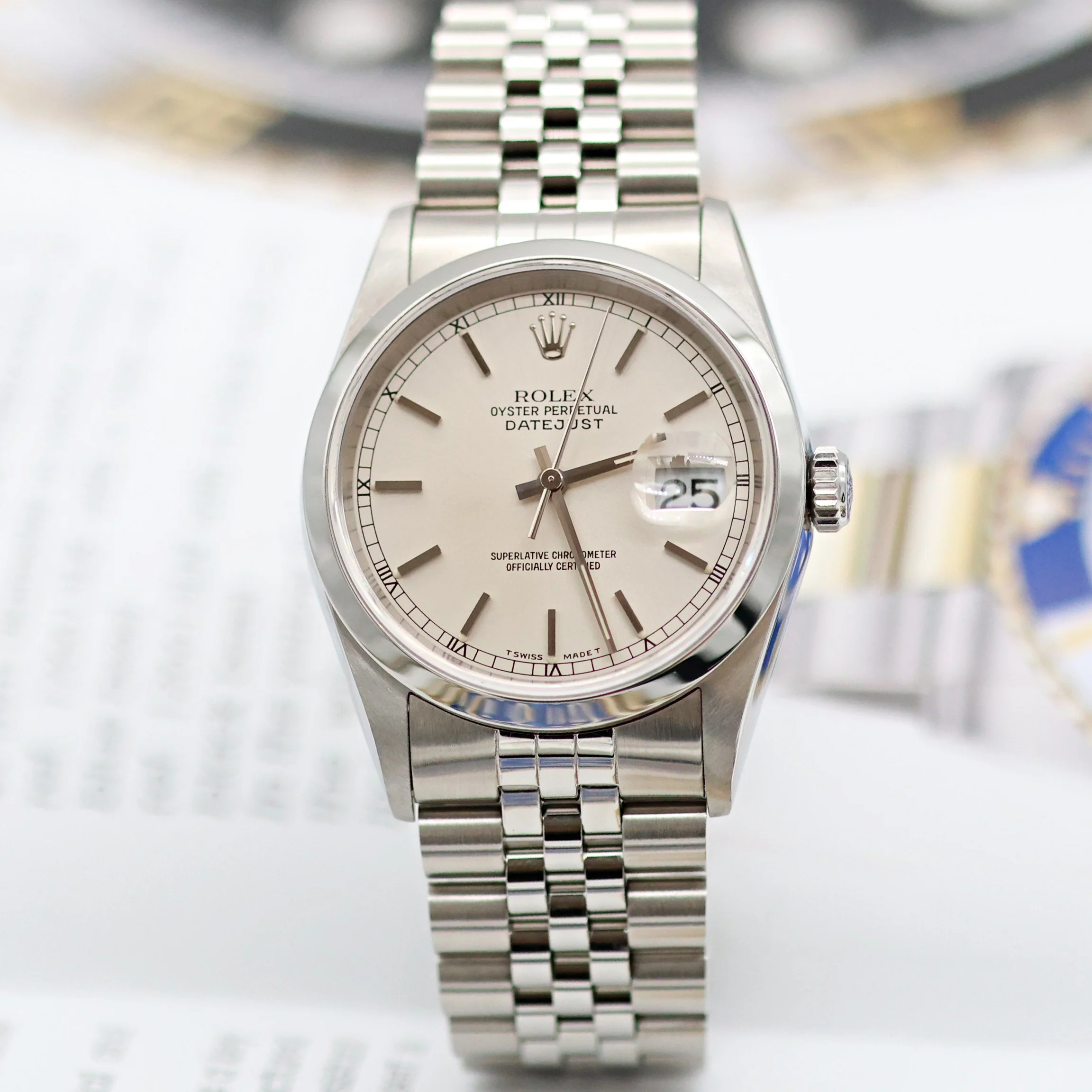 Rolex Datejust 36 ref. 16200 Silver Circle Dial - Jubilee Bracelet - Image 5