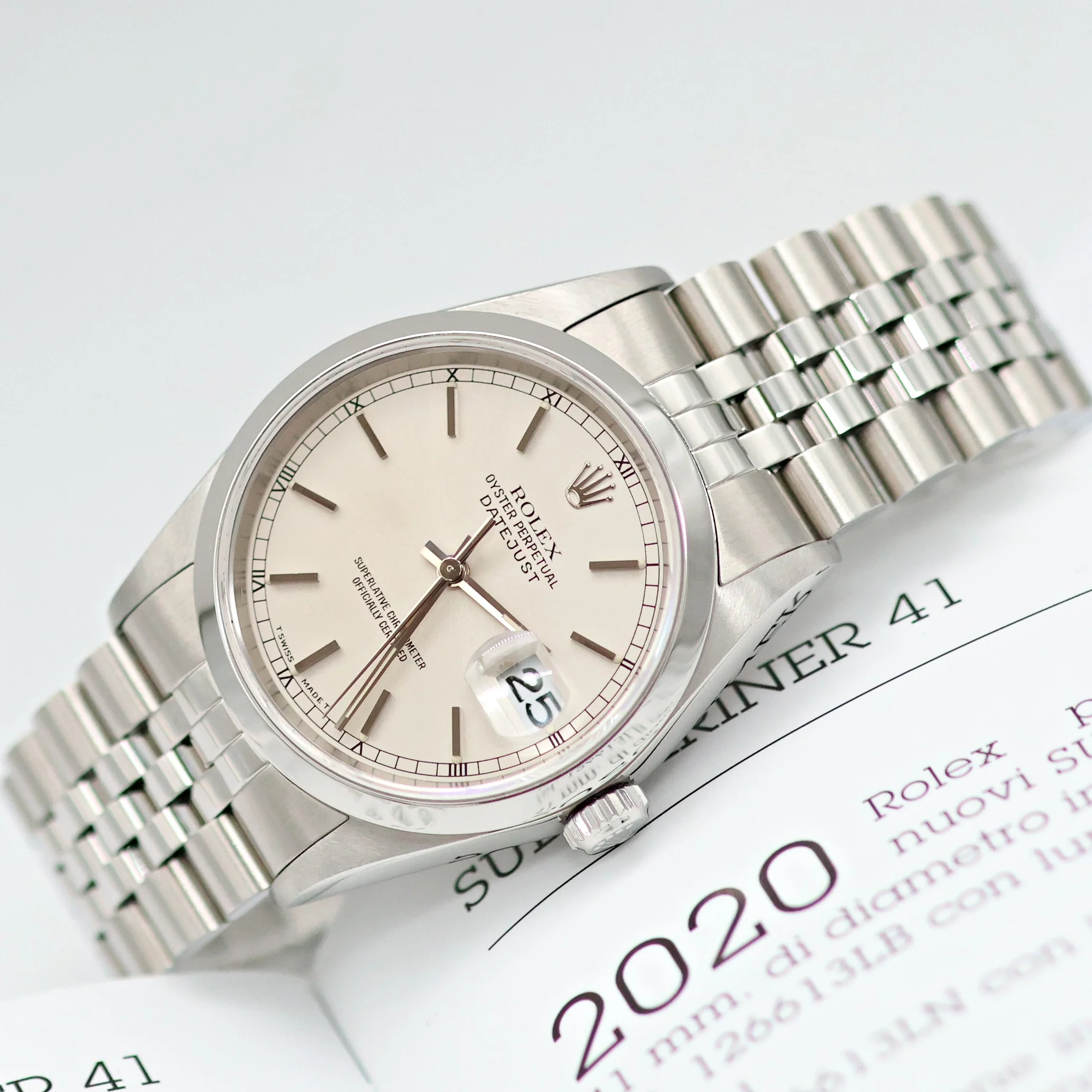 Rolex Datejust 36 ref. 16200 Silver Circle Dial - Jubilee Bracelet - Image 9