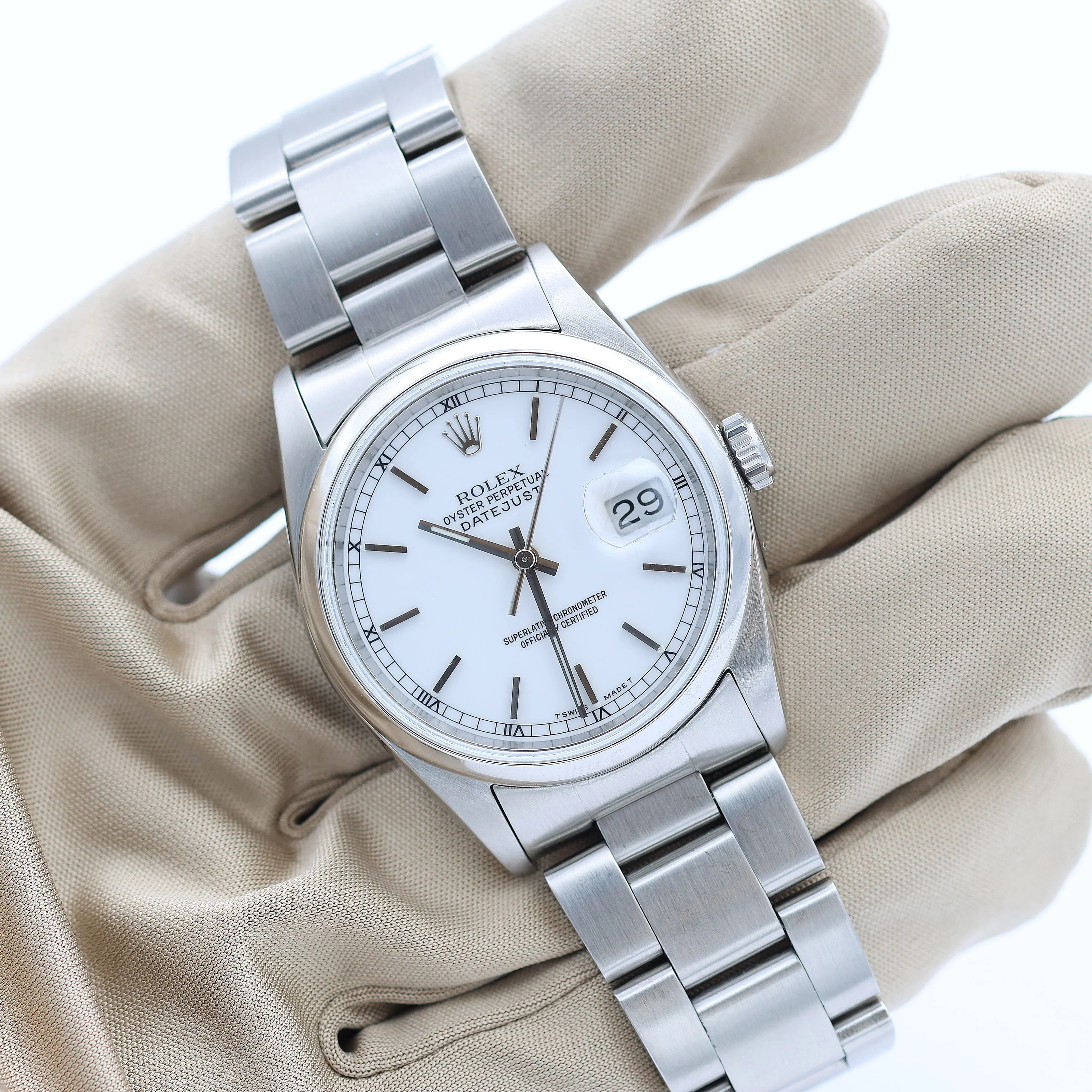 Rolex Datejust 36 ref. 16200 - White Dial - Oyster Bracelet - Image 3