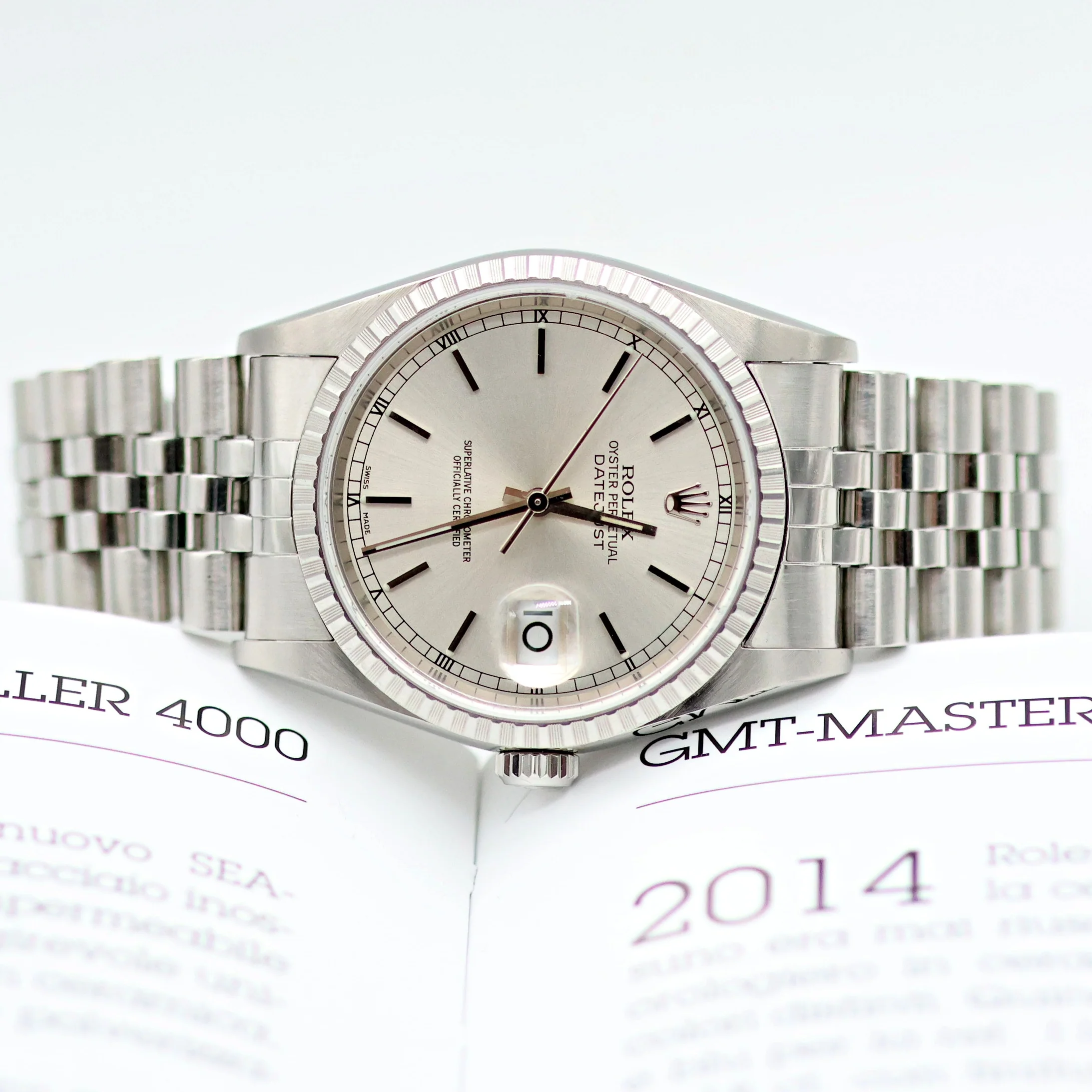 Rolex Datejust 36 ref. 16220 Silver Dial (Circle hours dial) - Jubilee - Full Set - Image 16