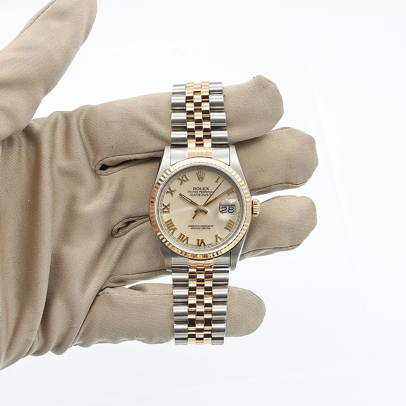 Rolex Datejust 36 ref. 16233 Cream Roman dial - Image 3