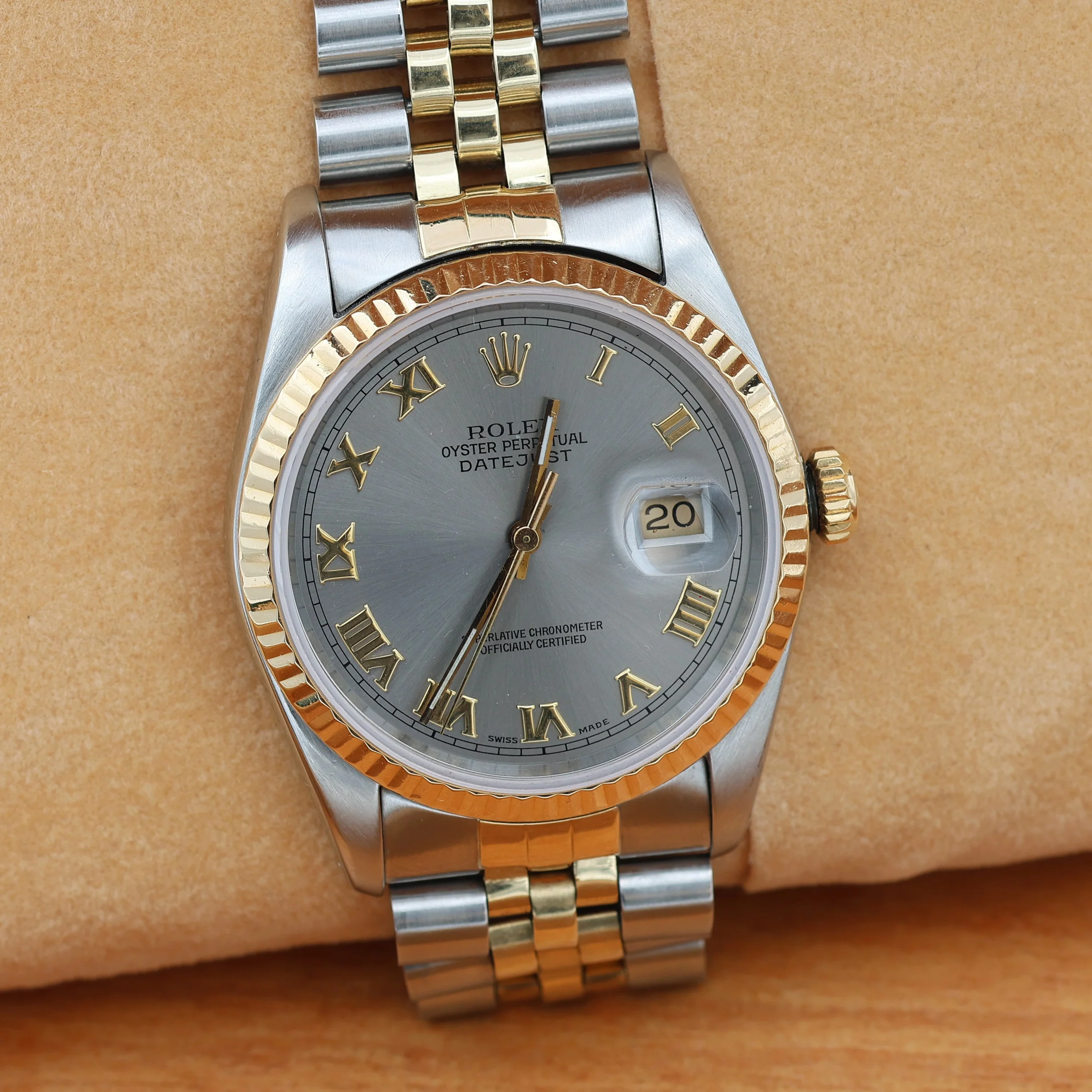 Rolex Datejust 36 ref. 16233 Grey Roman dial - Full Set - Image 3