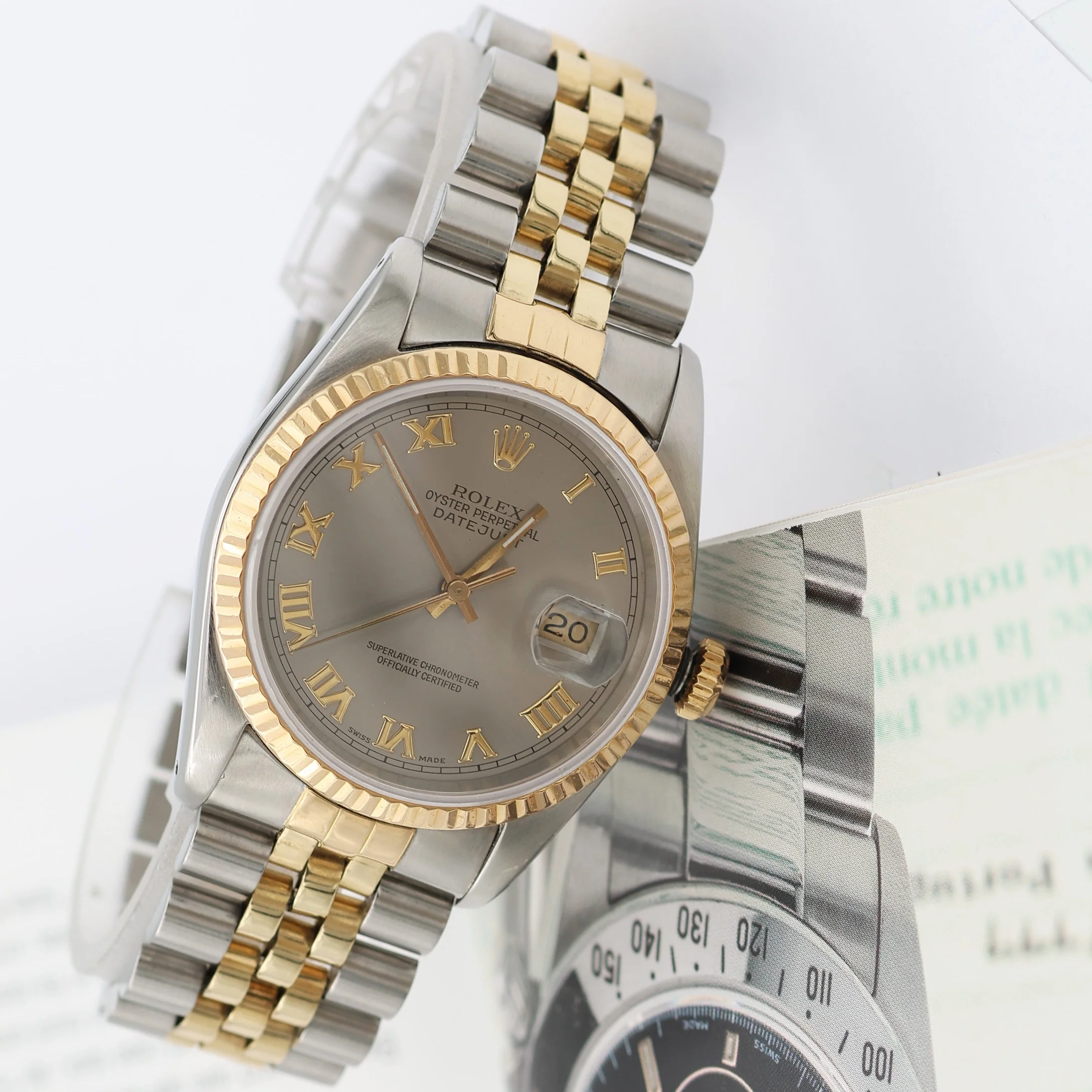 Rolex Datejust 36 ref. 16233 Grey Roman dial - Full Set - Image 5