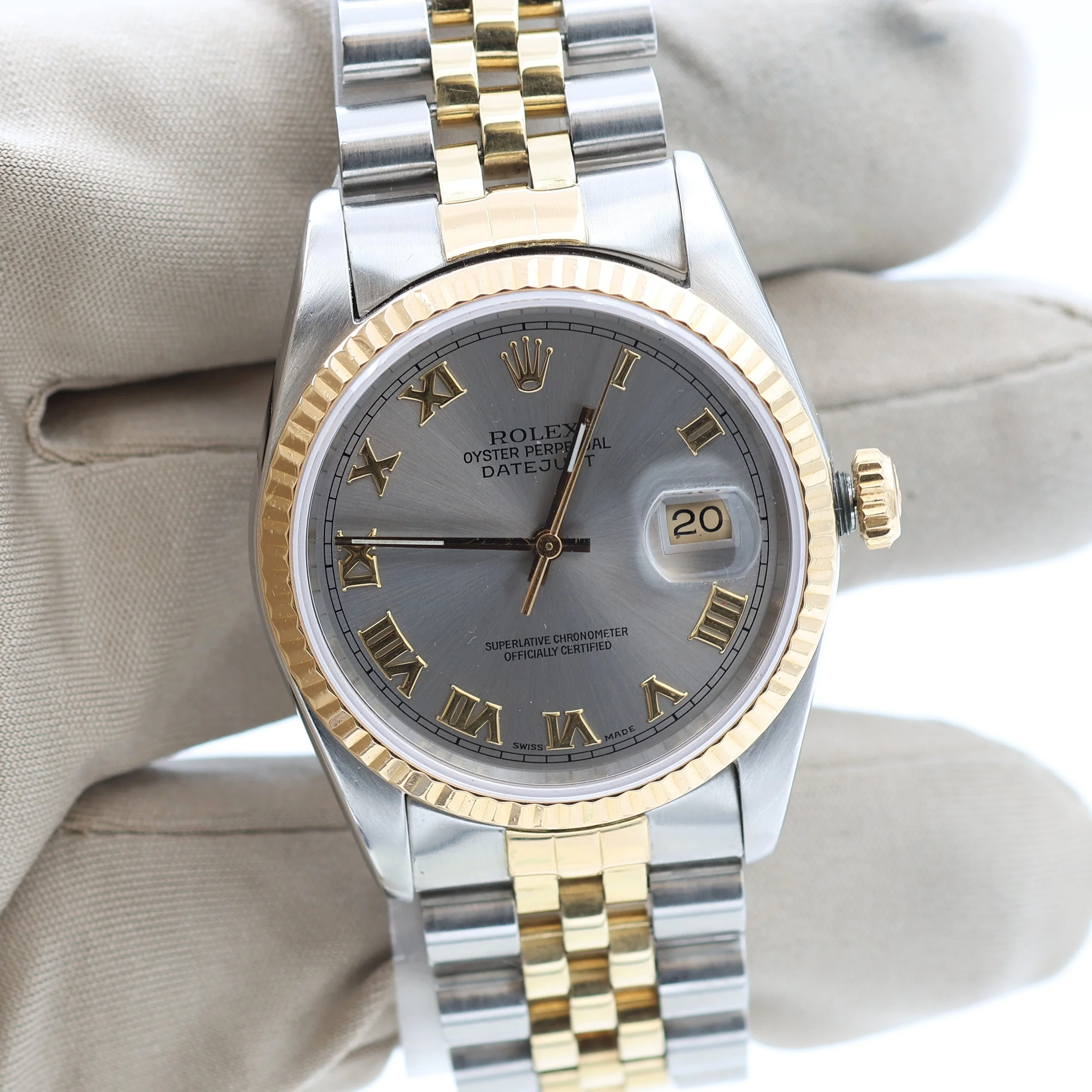 Rolex Datejust 36 ref. 16233 Grey Roman dial - Full Set - Image 6