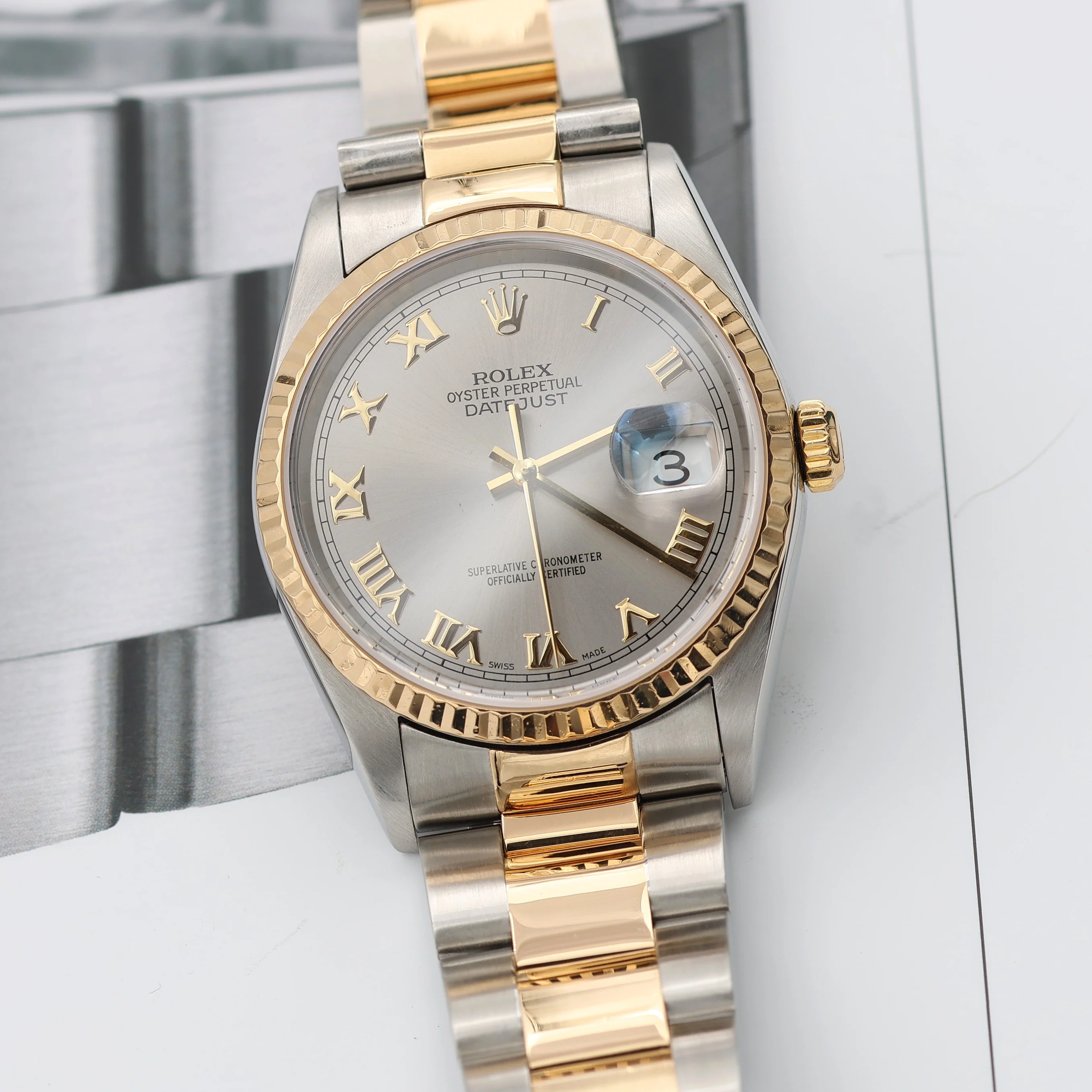 Rolex Datejust 36 ref. 16233 Grey Roman dial - Oyster Bracelet - Image 5