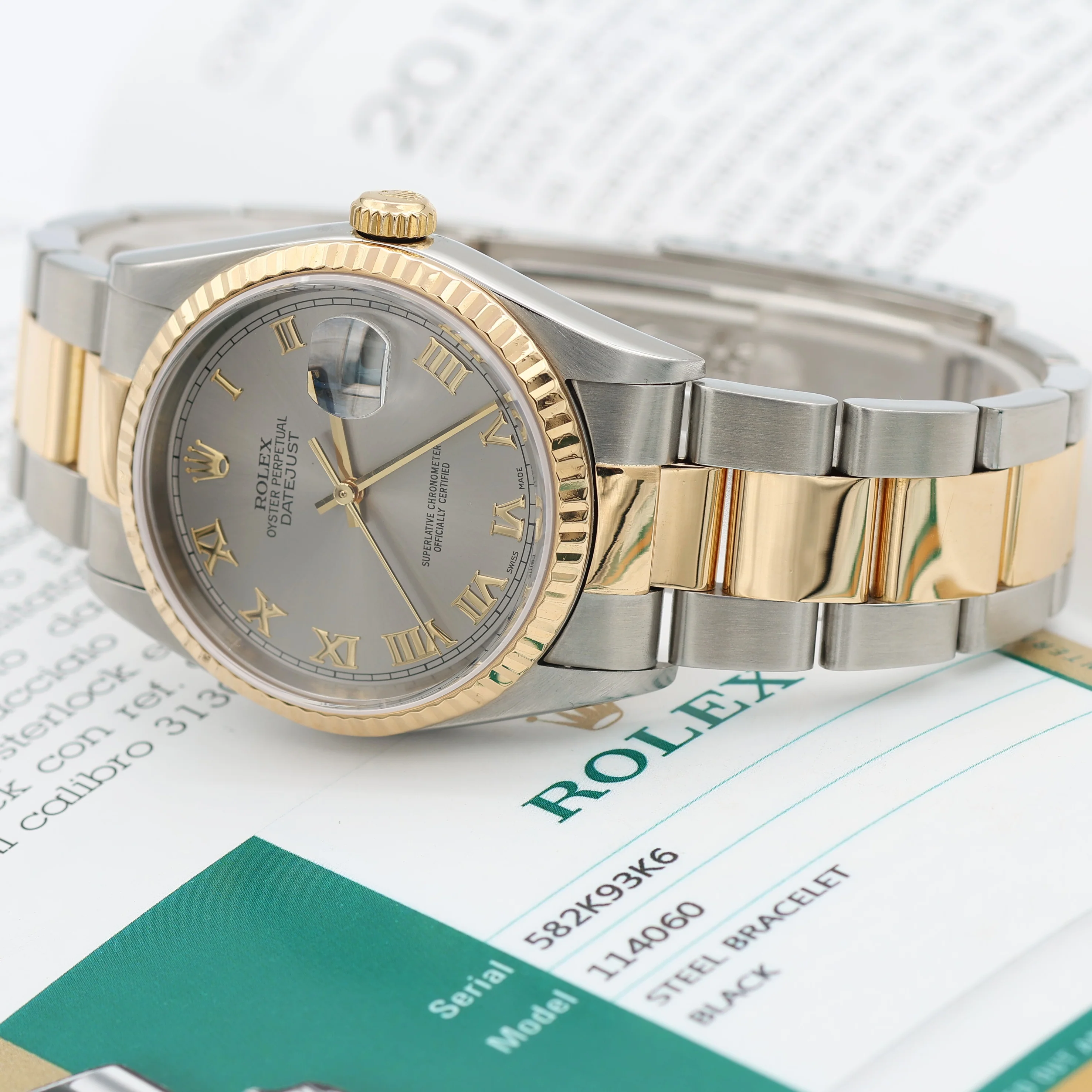 Rolex Datejust 36 ref. 16233 Grey Roman dial - Oyster Bracelet - Image 7
