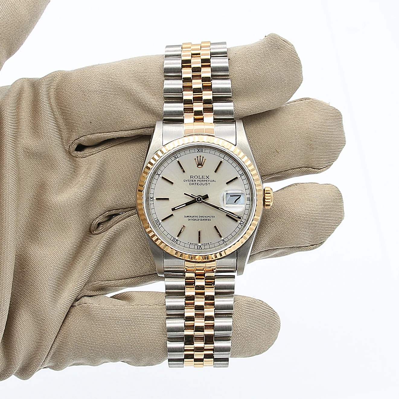 Rolex Datejust 36 ref. 16233 Silver dial - Full Set - Image 2