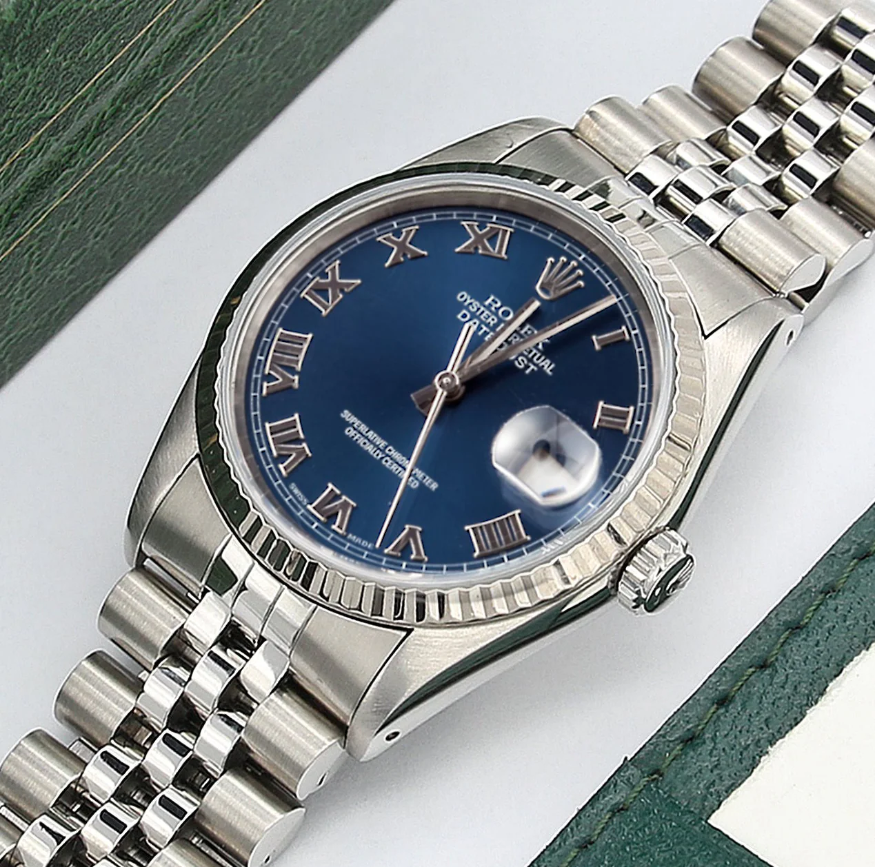 Rolex Datejust 36 ref. 16234 Blue Roman Dial - Jubilee - Image 2