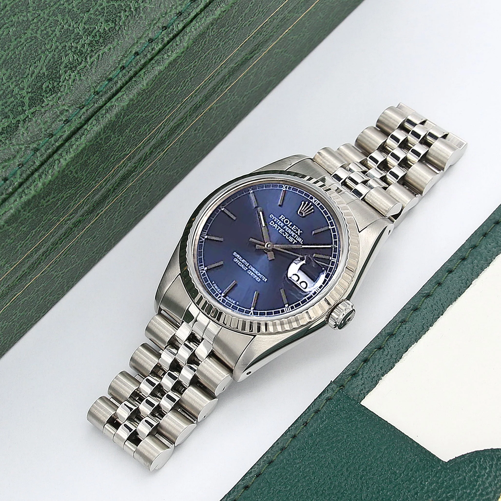 Rolex Datejust 36 ref. 16234 Blue Soleil Circle Hours Dial - Full Set - Image 3