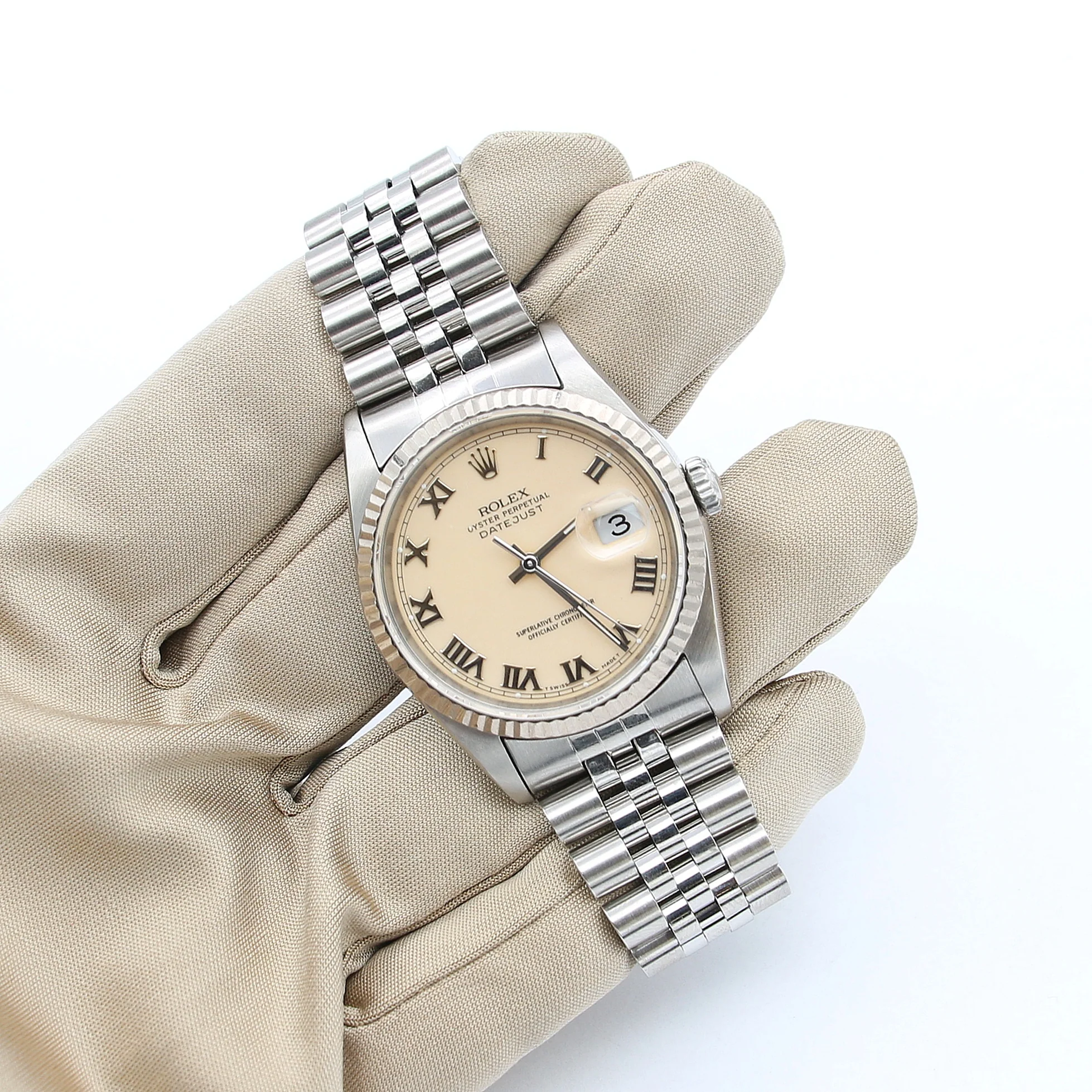 Rolex Datejust 36 ref. 16234 Cream Roman Dial - Jubilee - Image 3