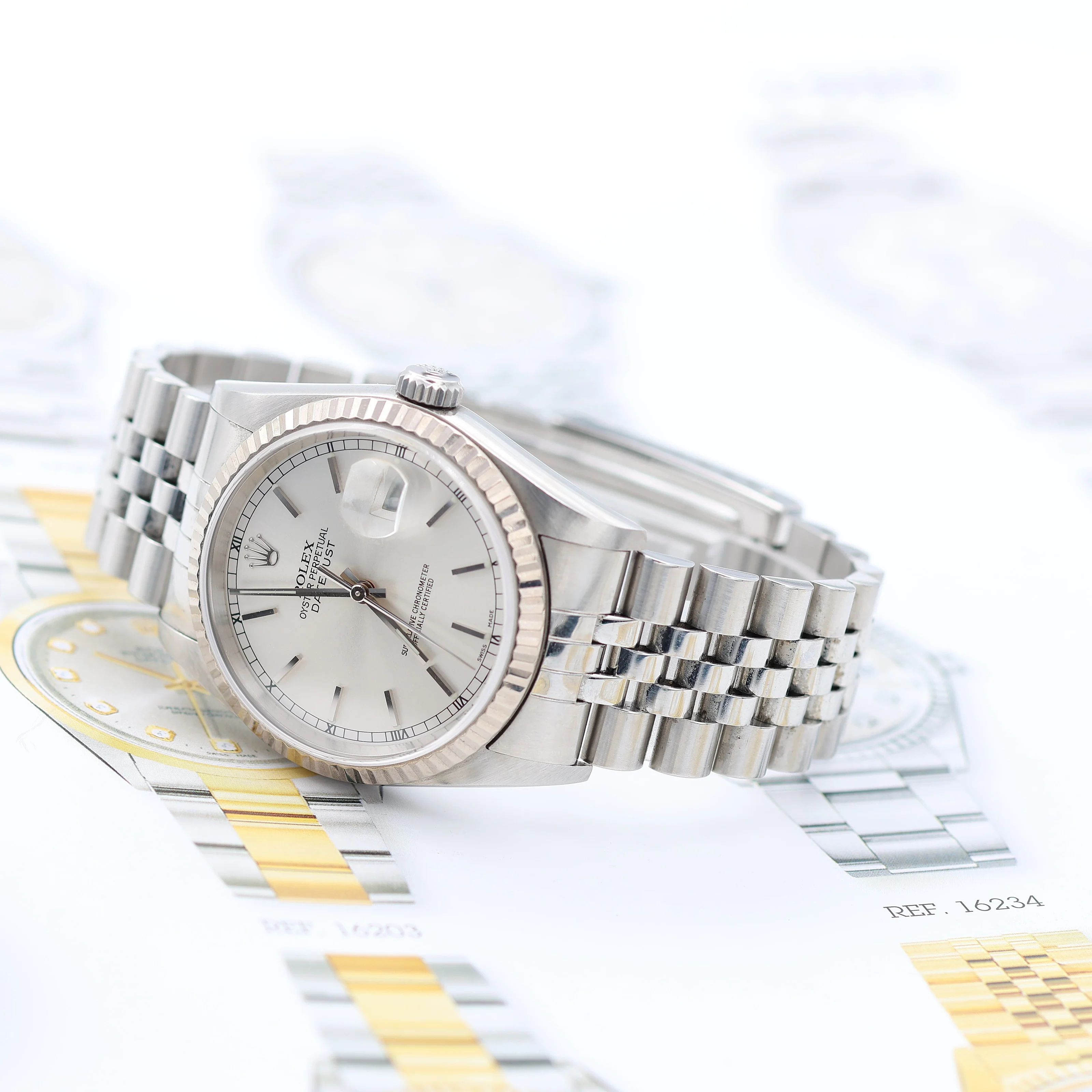 Rolex Datejust 36 ref. 16234 Silver Circle Dial - Jubilee - Full Set - Image 11