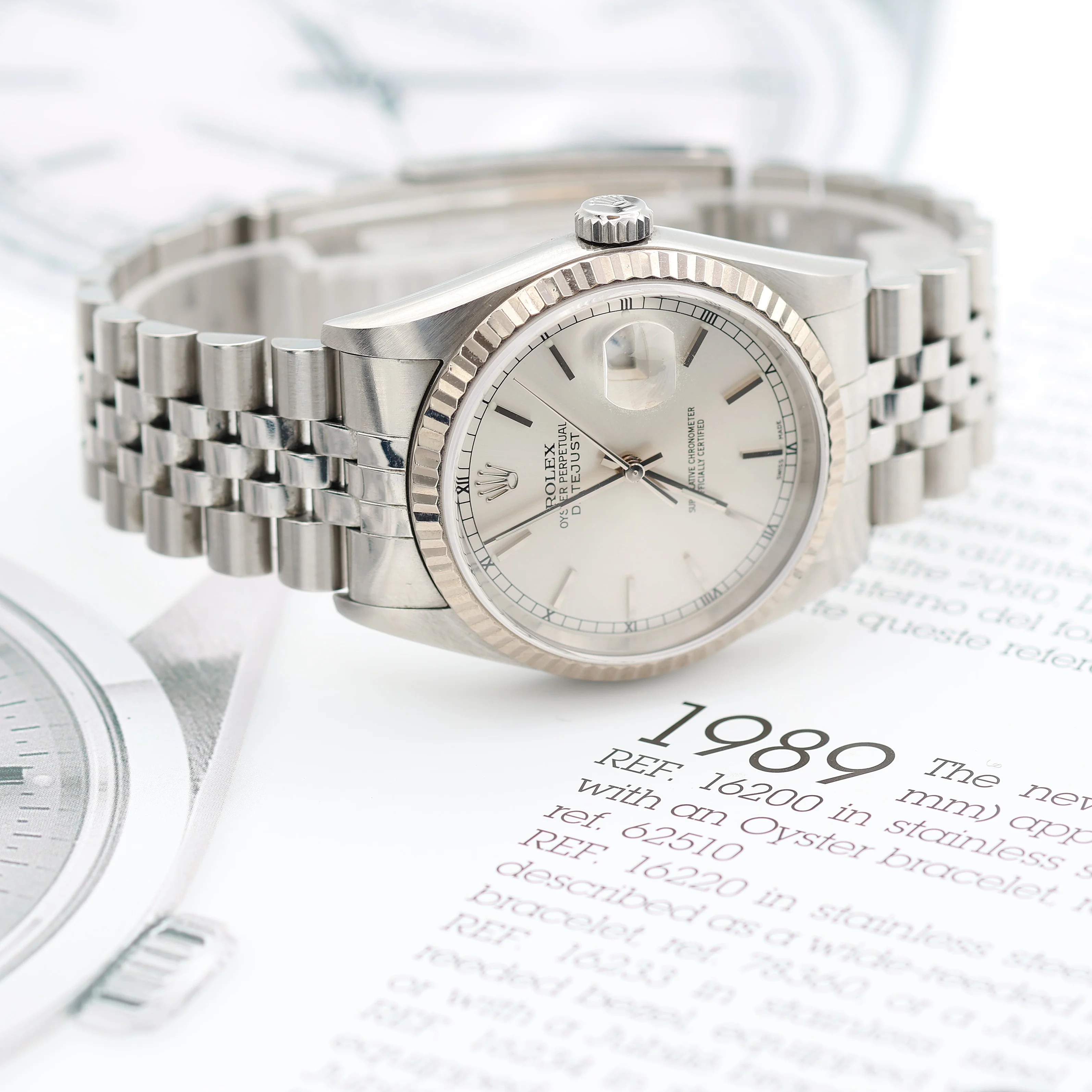 Rolex Datejust 36 ref. 16234 Silver Circle Dial - Jubilee - Full Set - Image 12