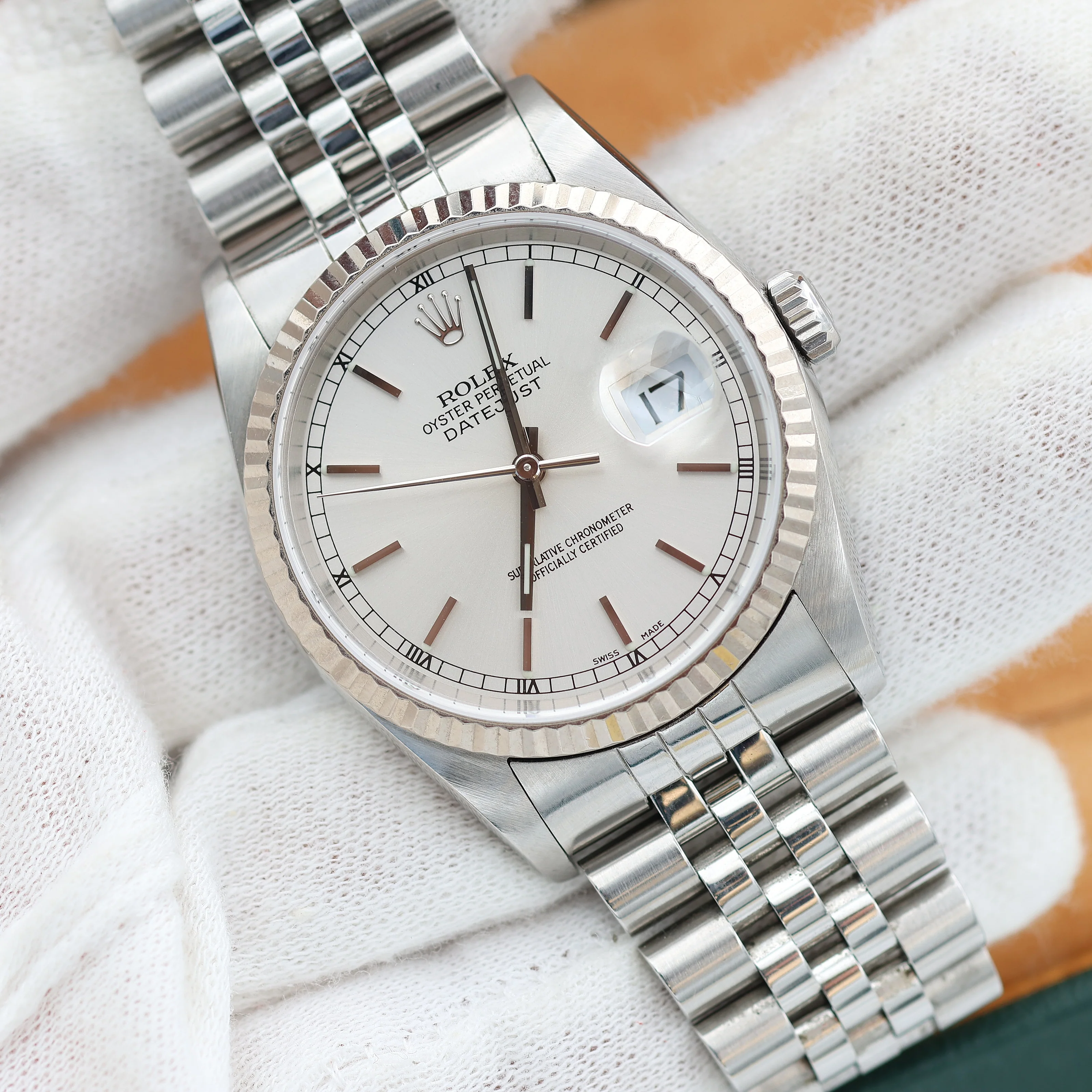 Rolex Datejust 36 ref. 16234 Silver Circle Dial - Jubilee - Full Set - Image 3