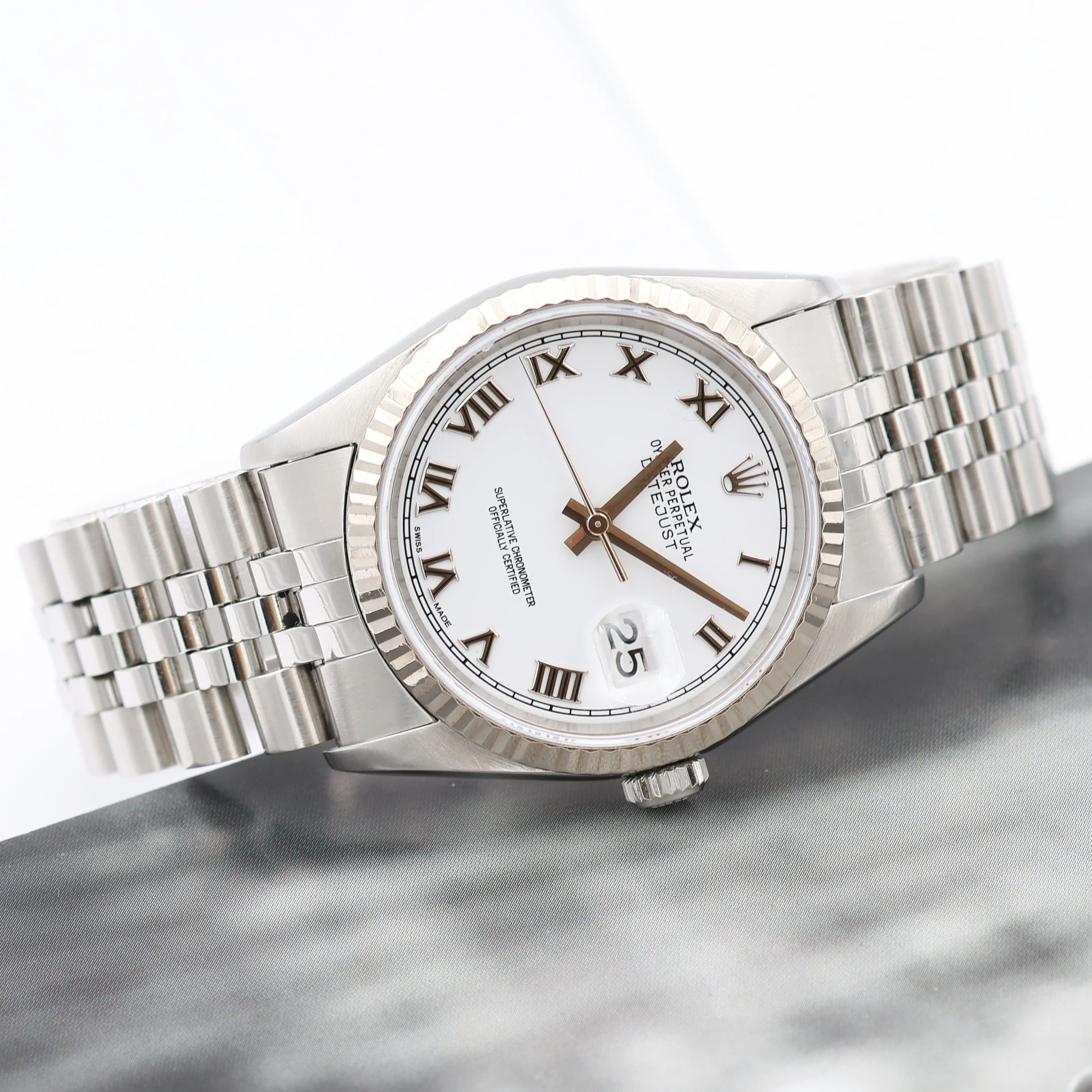 Rolex Datejust 36 ref. 16234 White Roman (Big) Dial - Full Set - Image 13