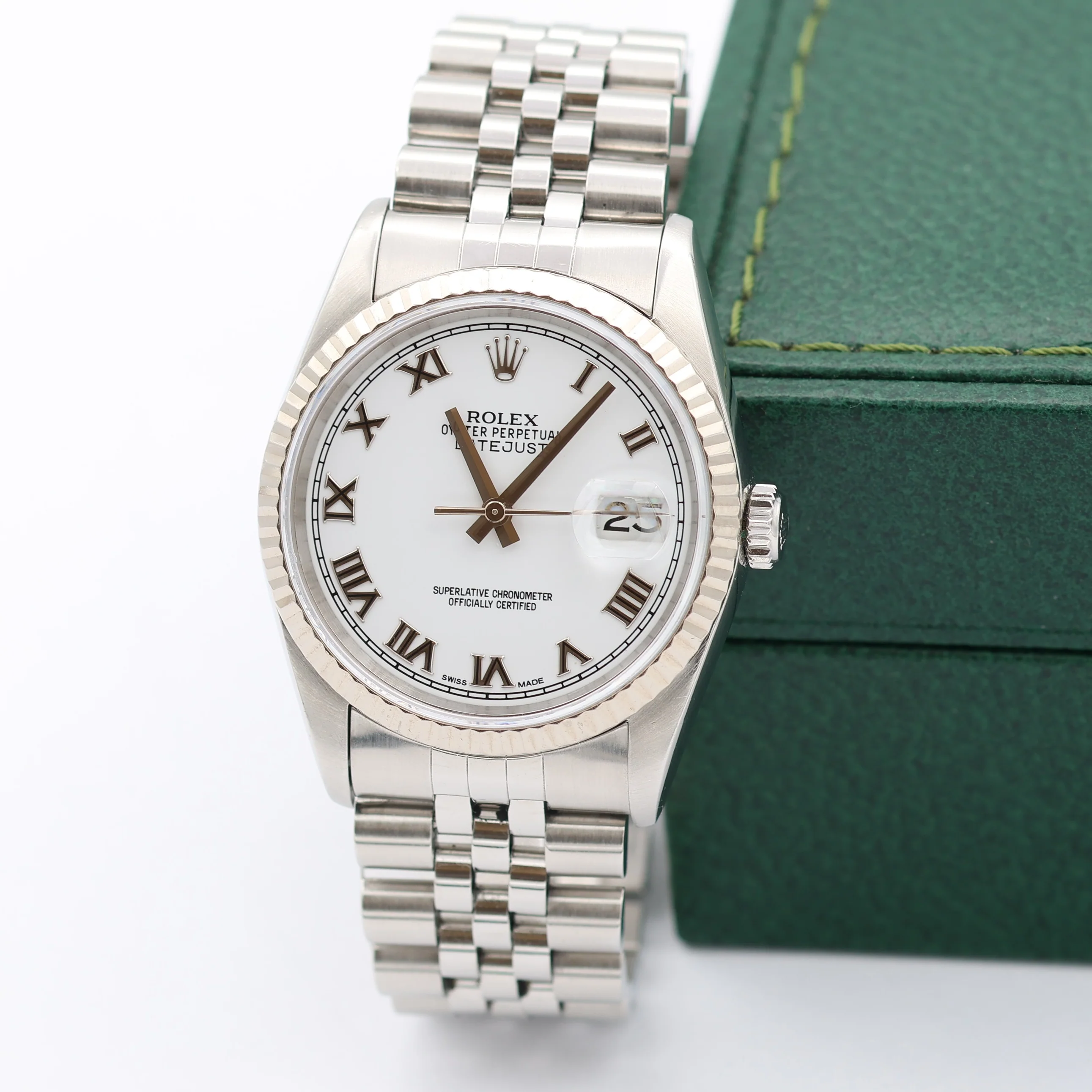 Rolex Datejust 36 ref. 16234 White Roman (Big) Dial - Full Set - Image 6
