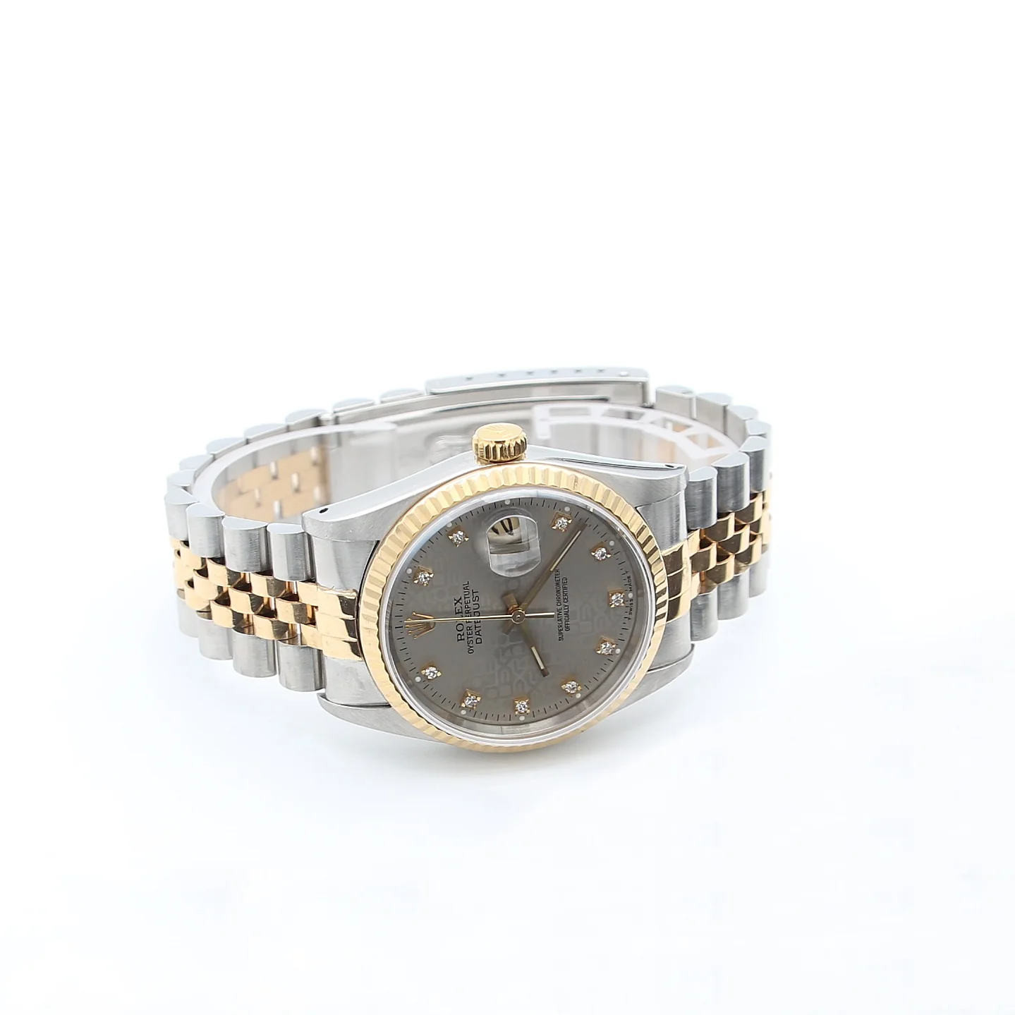 Rolex Datejust 36 ref. ref. 16233G Millennary Silver Diamonds dial - Full Set - Image 5