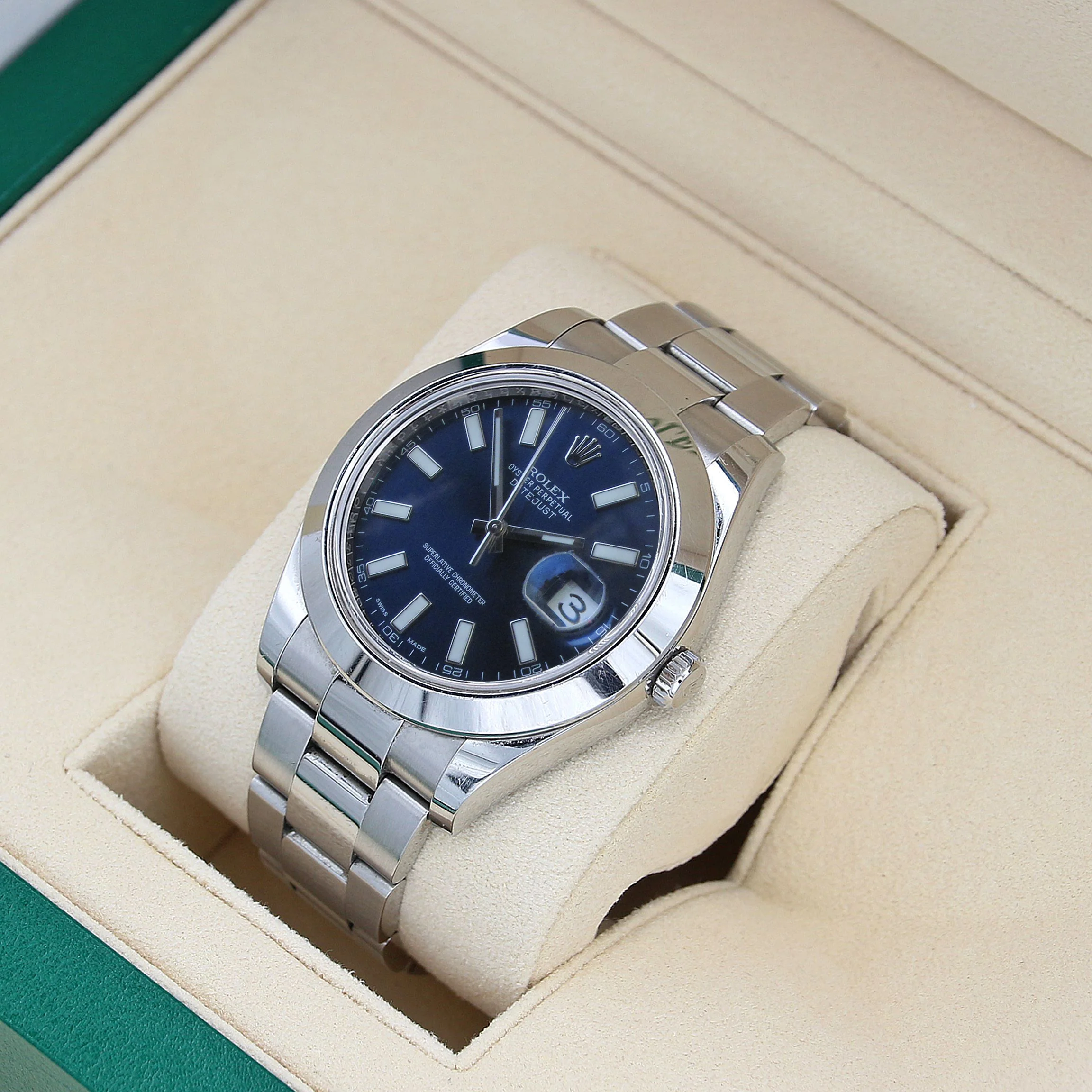 Rolex Datejust 41 ref. 116300 Blue Dial - Oyster Bracelet - Full Set - Image 2