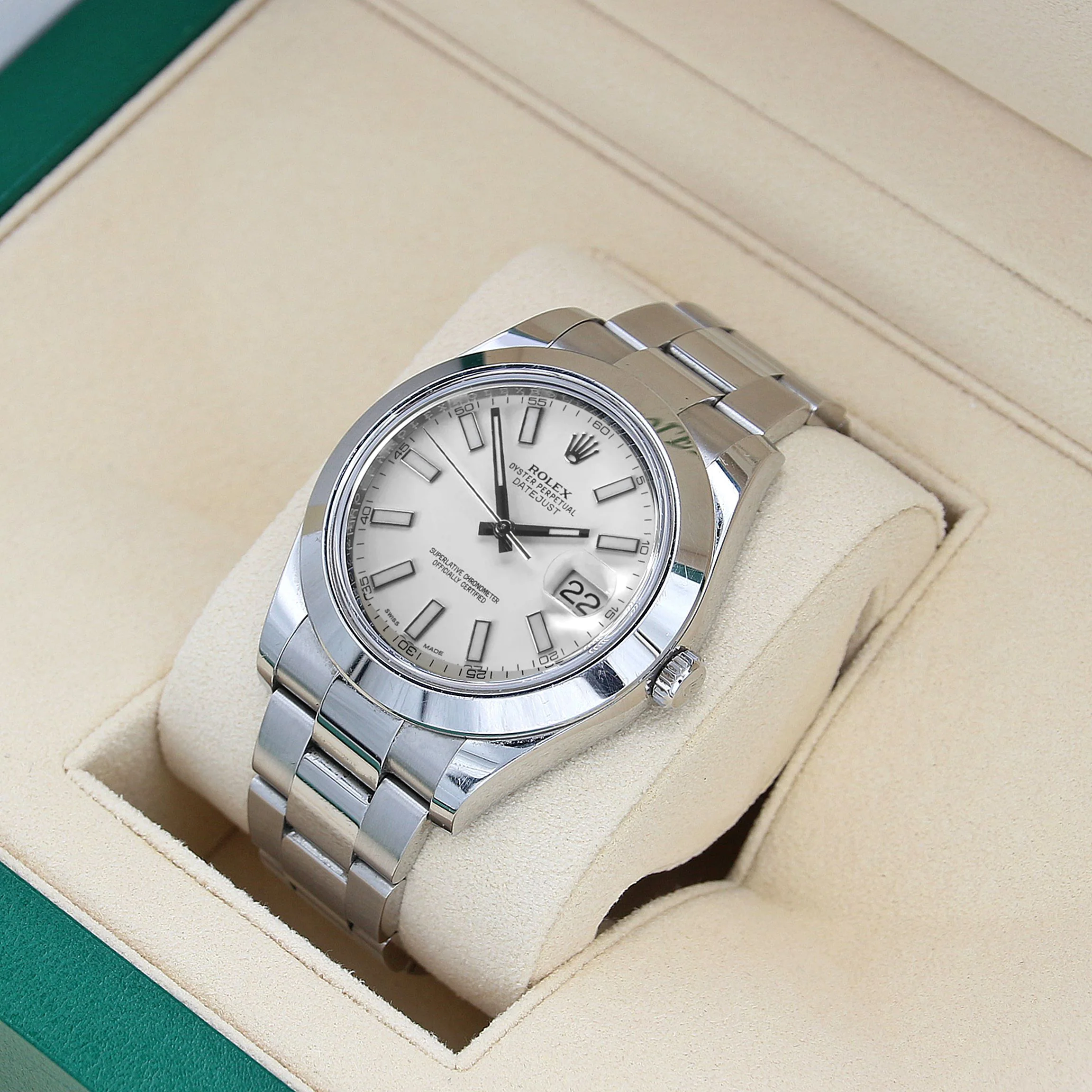 Rolex Datejust 41 ref. 116300 White Dial - Oyster Bracelet - Full Set - Image 2