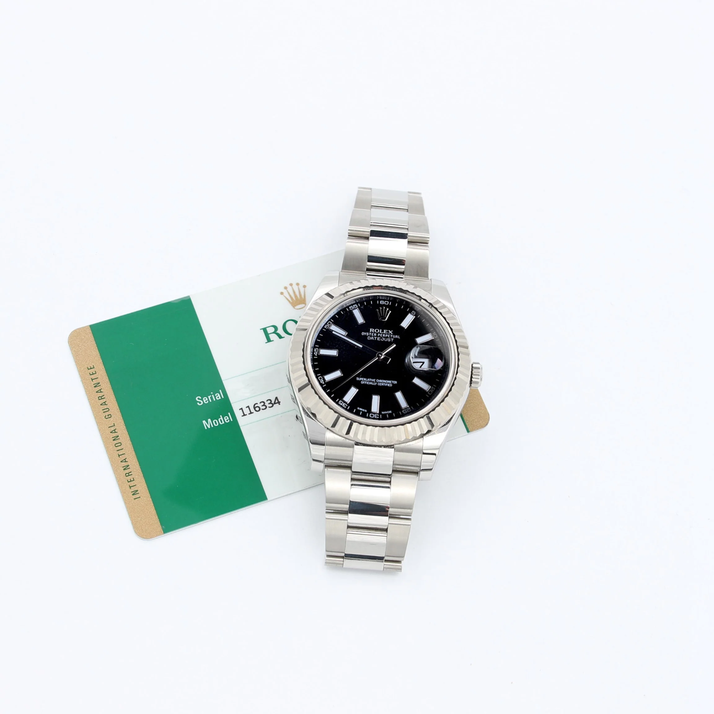 Rolex Datejust II ref. 116334 Black Dial Oyster Bracelet - Full Set - Image 3